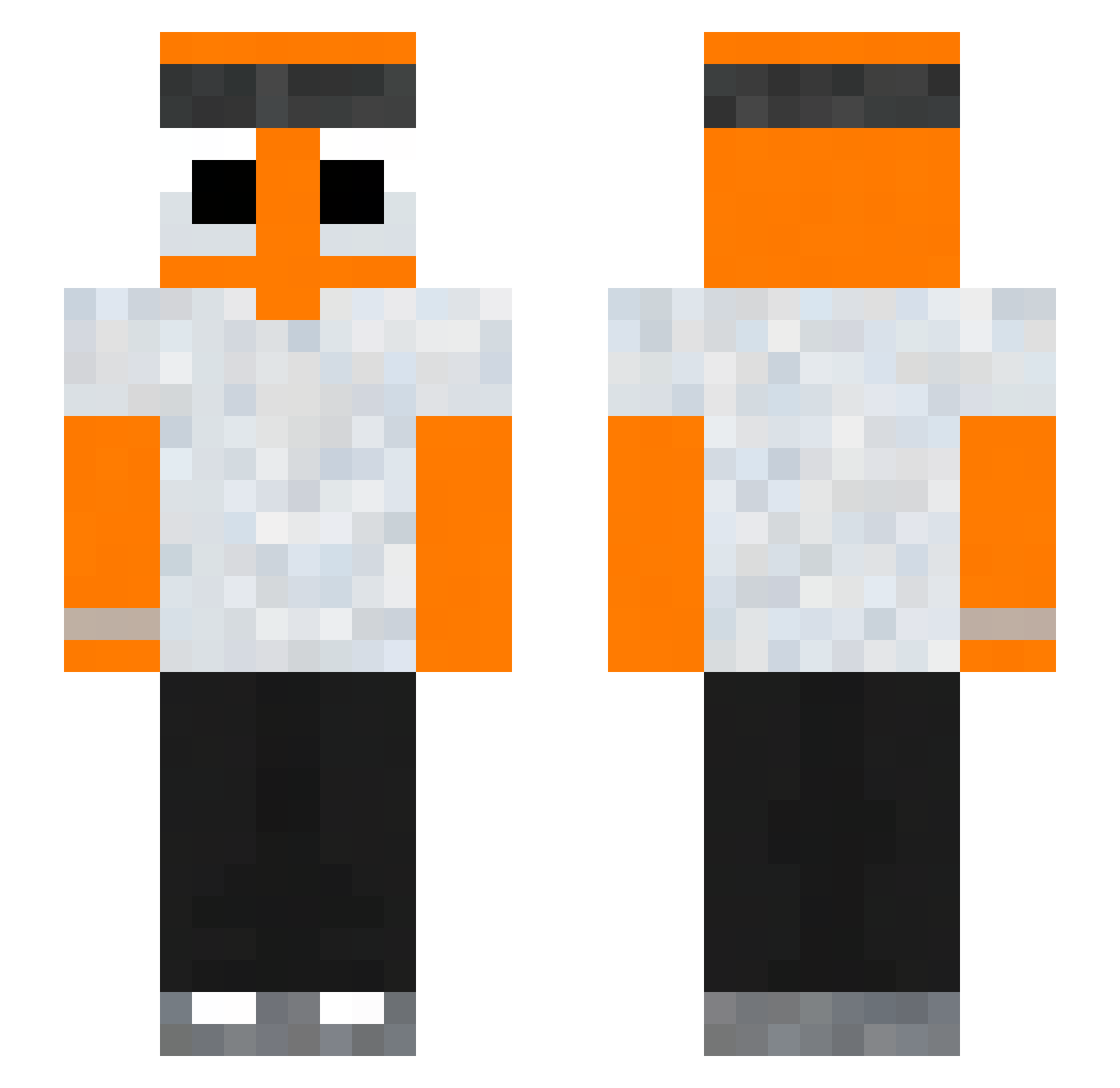 ArinLlullaku Minecraft skin, front and back view