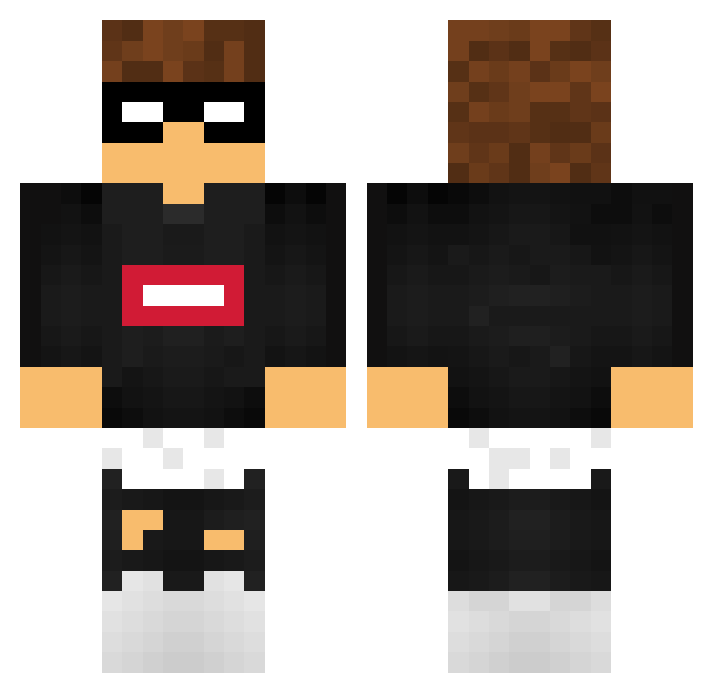 kvwv Minecraft skin, front and back view