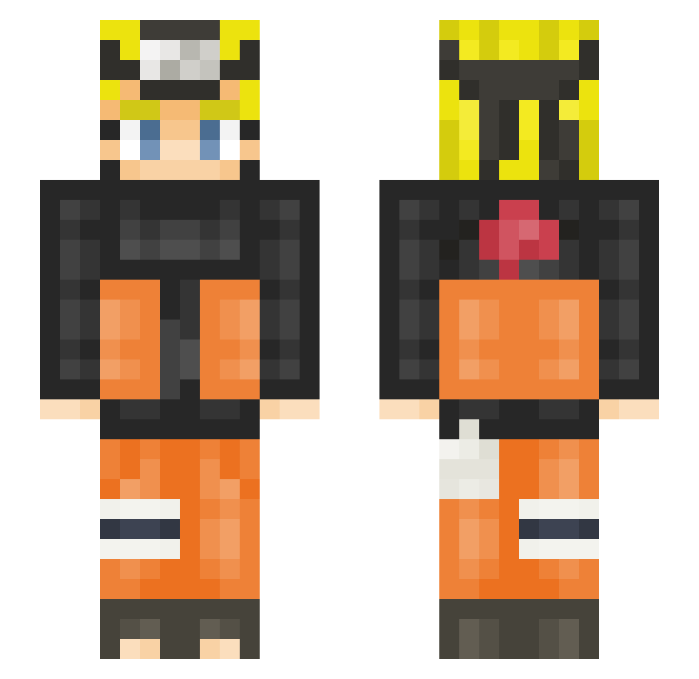 Souffle Minecraft skin, front and back view