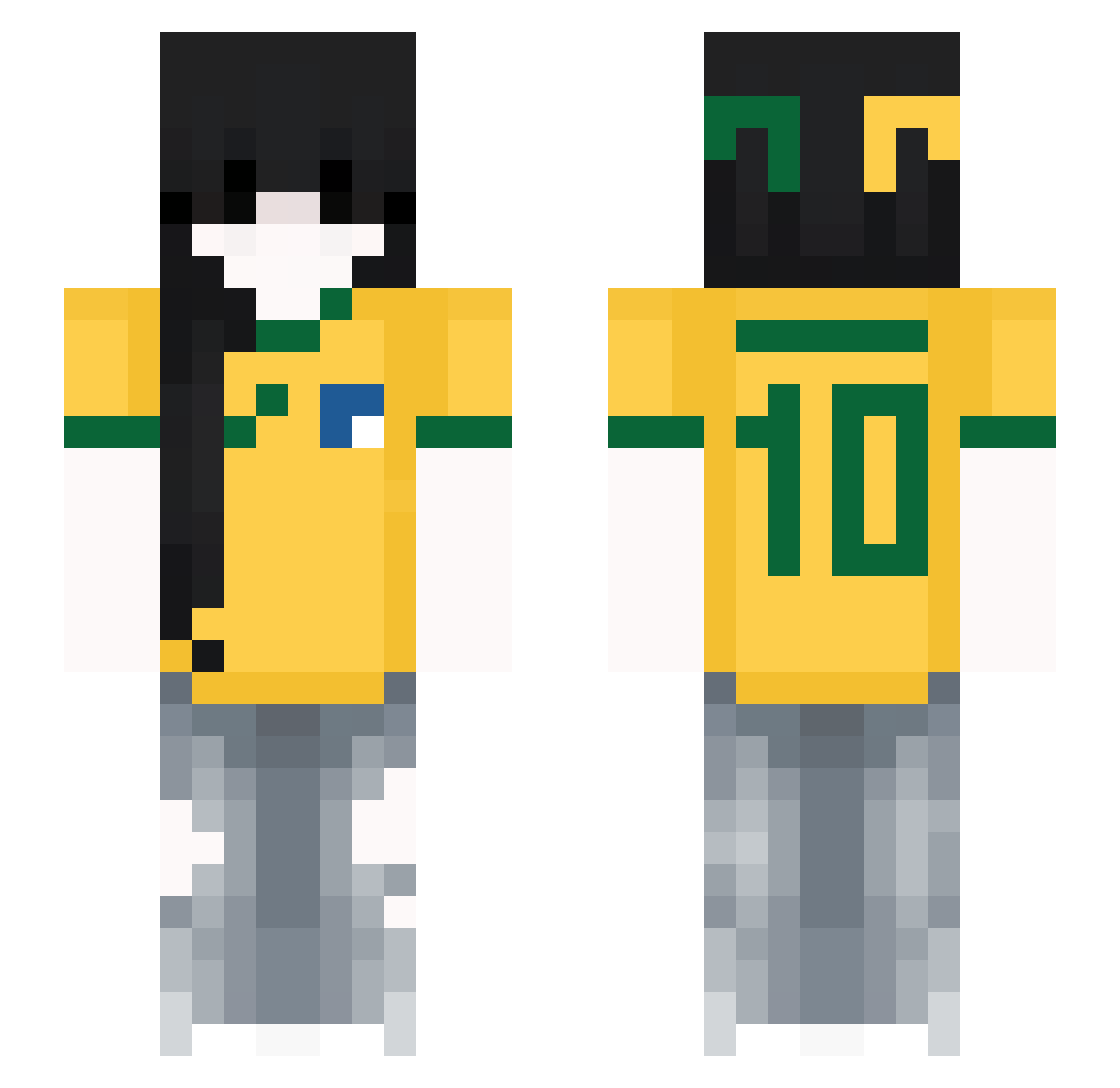 00EZZ_KILL Minecraft skin, front and back view