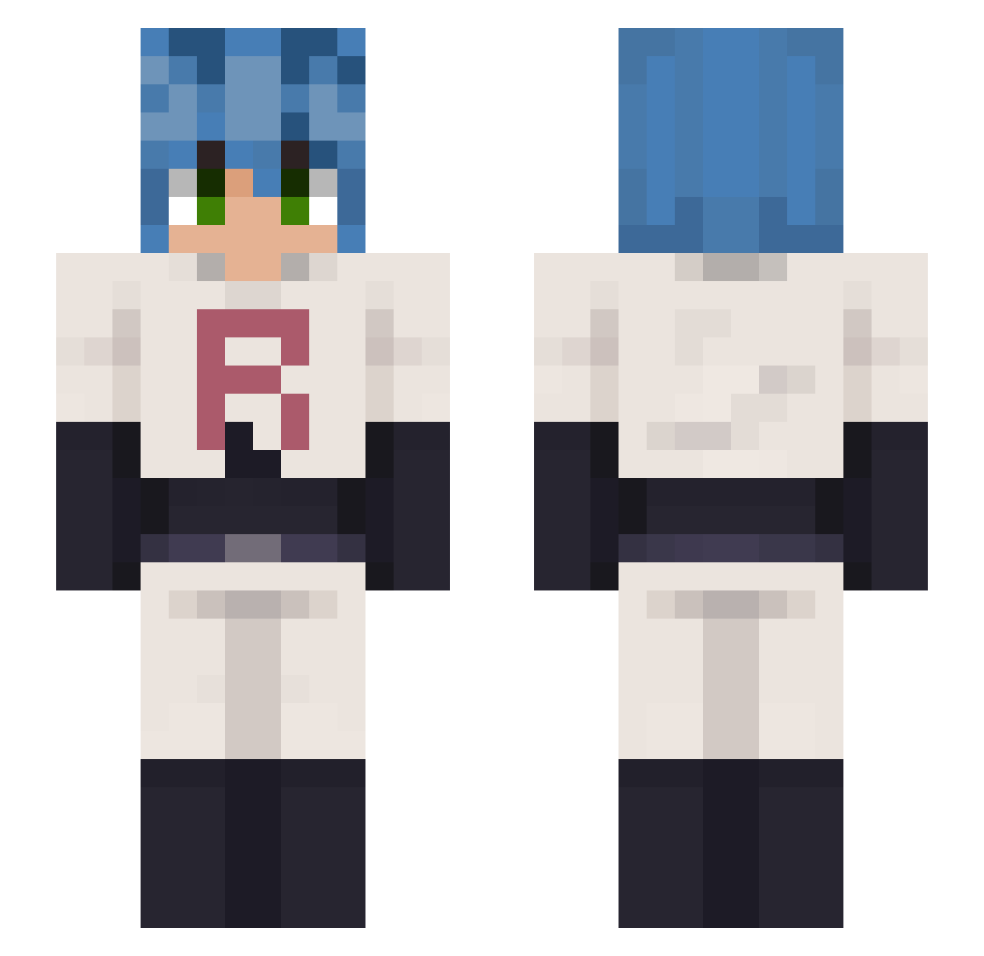 MatiXD002 Minecraft skin, front and back view