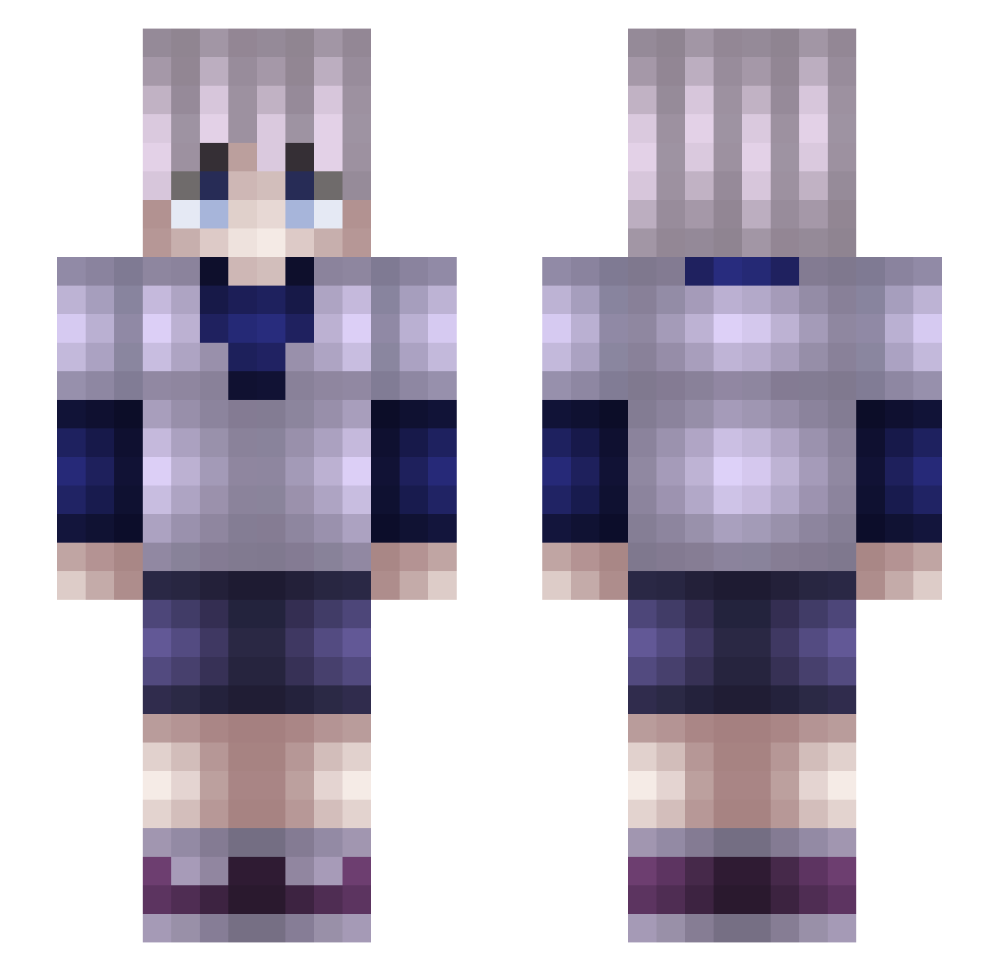 asian_axtro Minecraft skin, front and back view