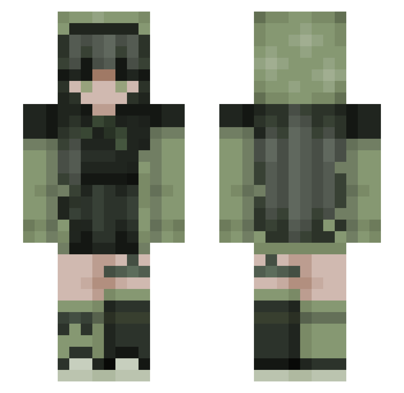 peanut_xlsx Minecraft skin, front and back view