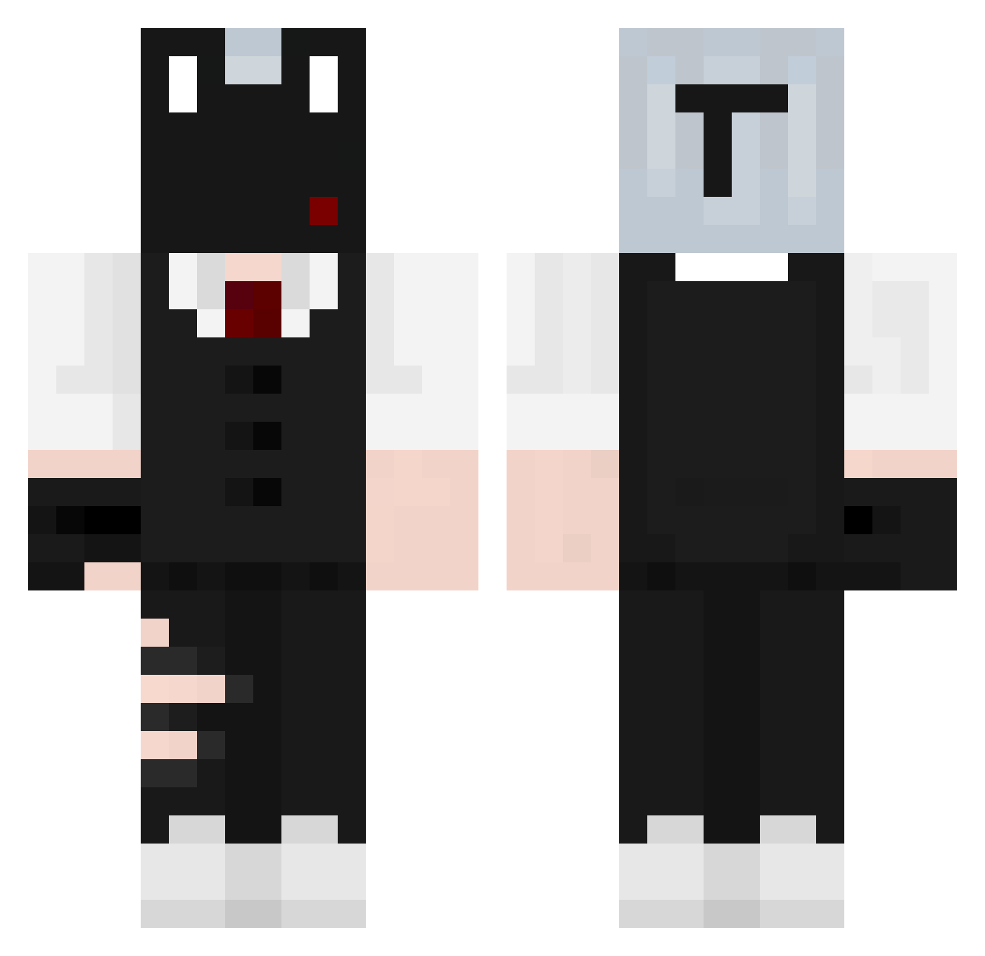 ImNotAPlayer320 Minecraft skin, front and back view