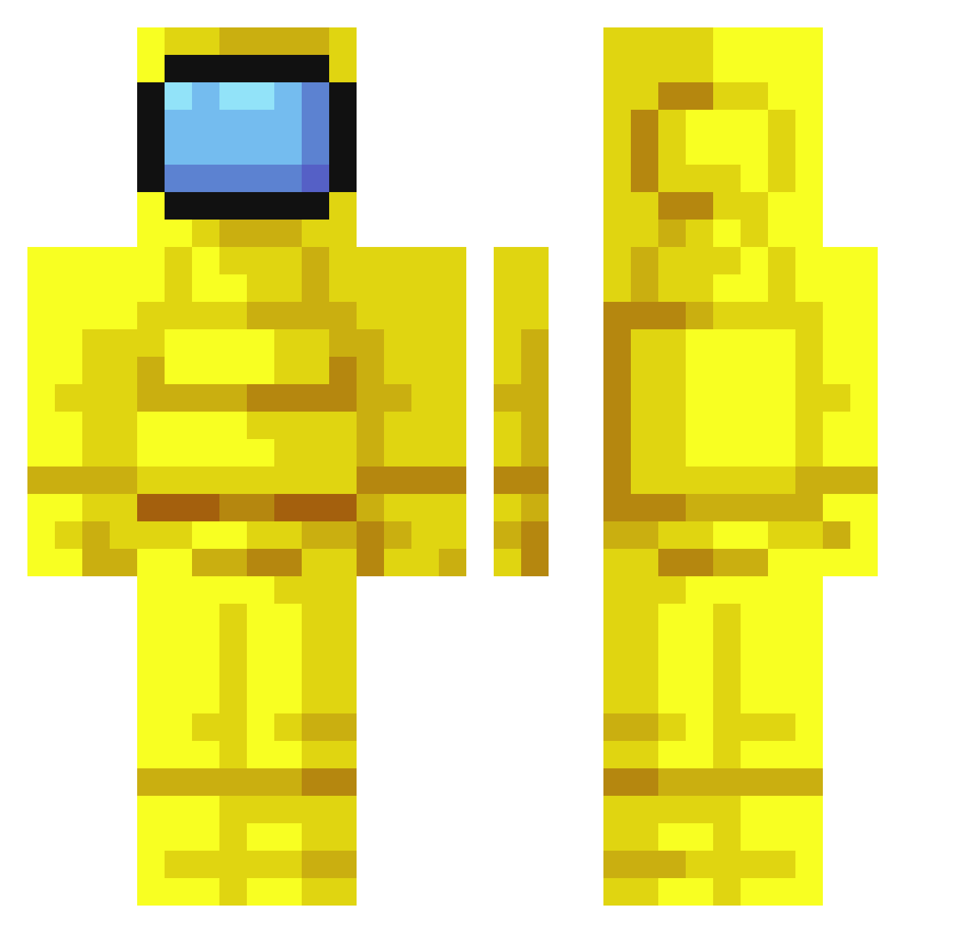 Sasuke2003 Minecraft skin, front and back view