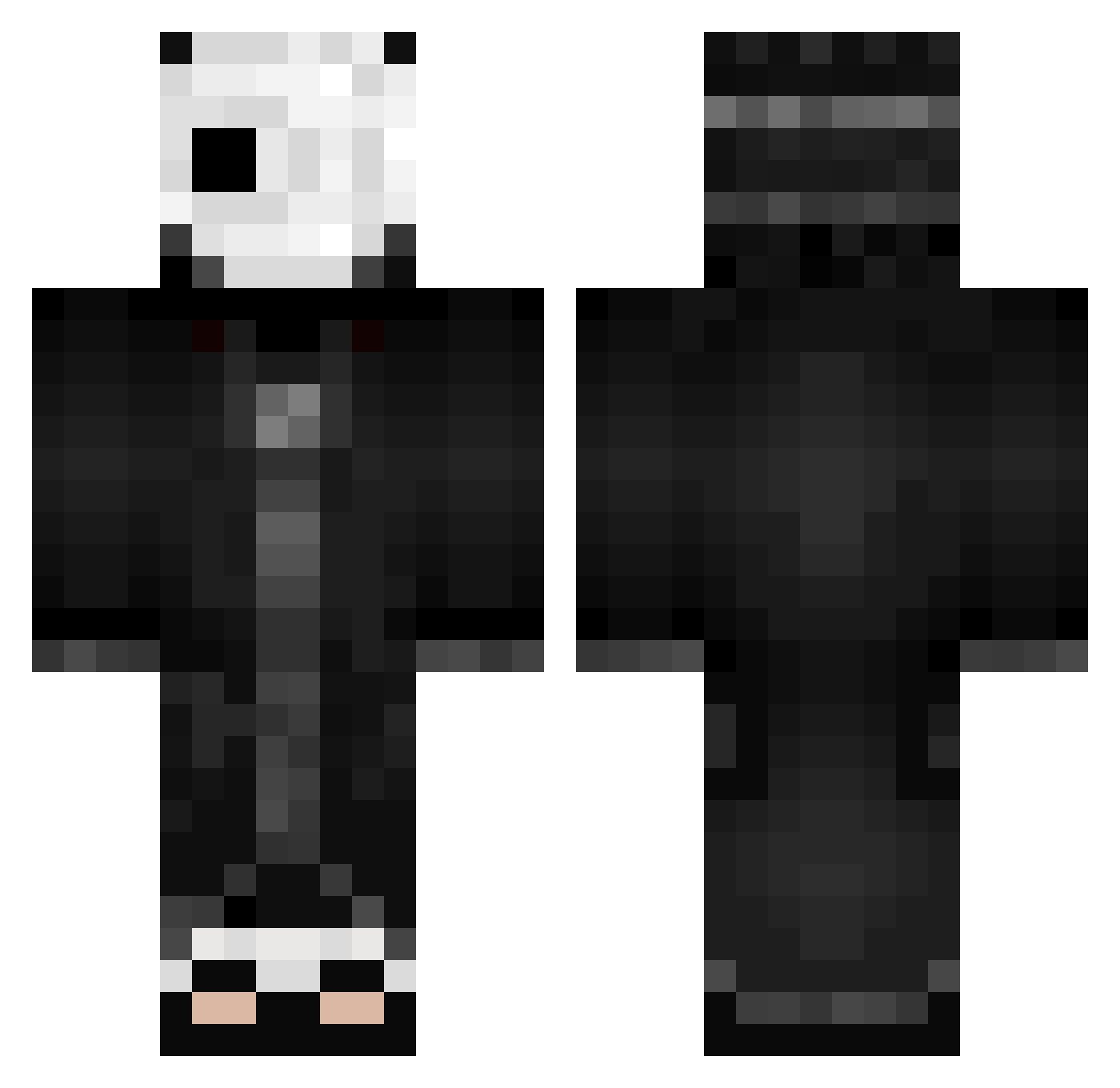 kuuhrel Minecraft skin, front and back view
