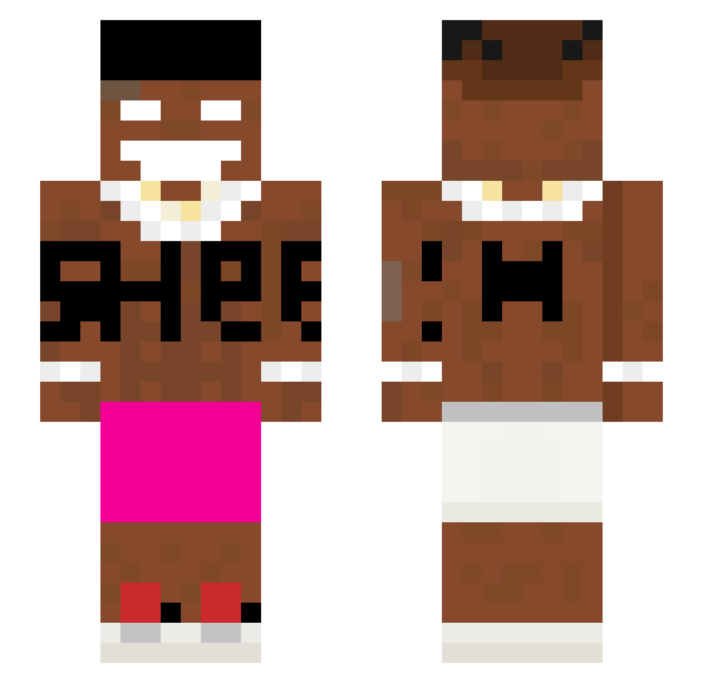 goldies Minecraft skin, front and back view