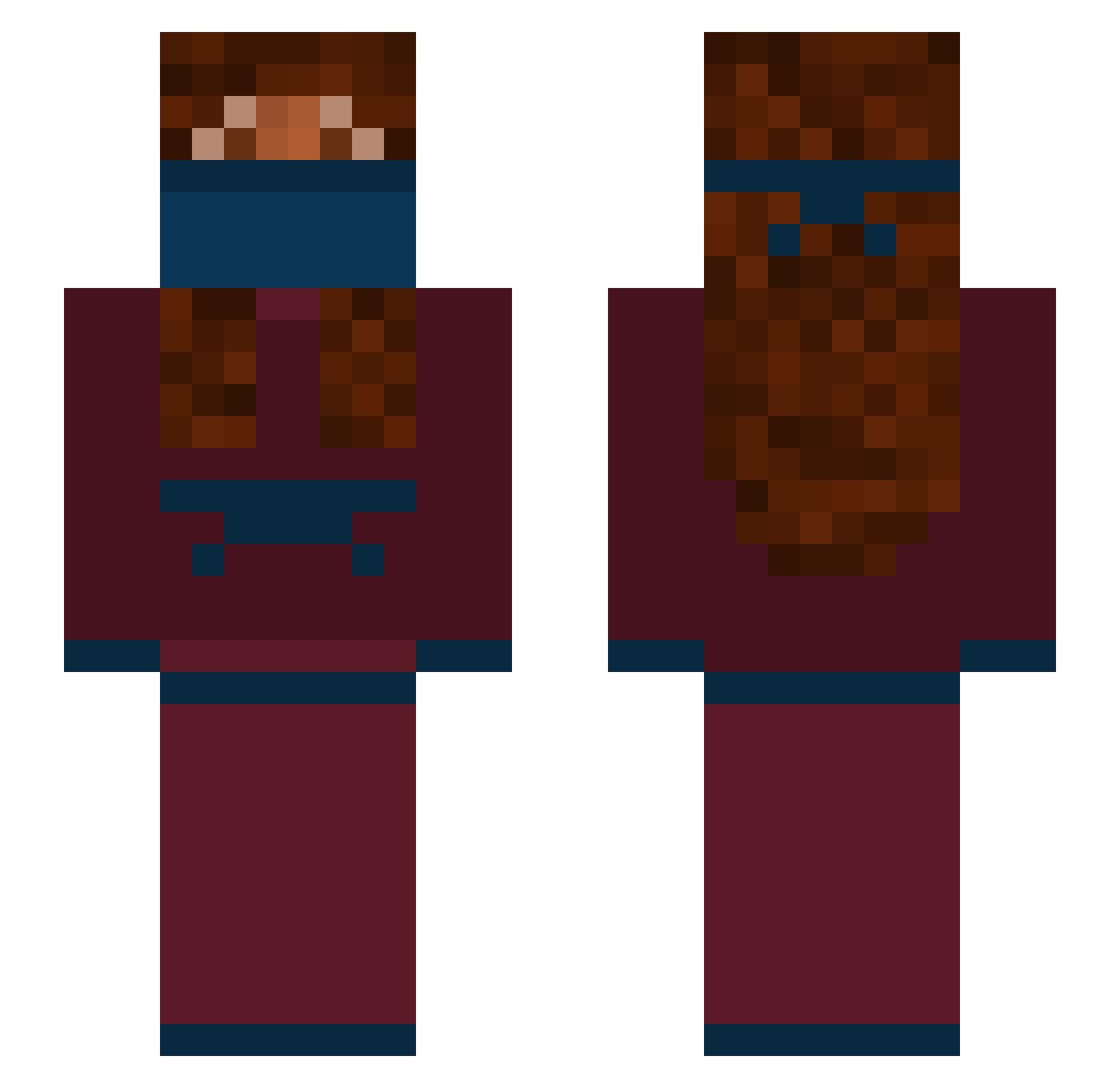 Christalle Minecraft skin, front and back view