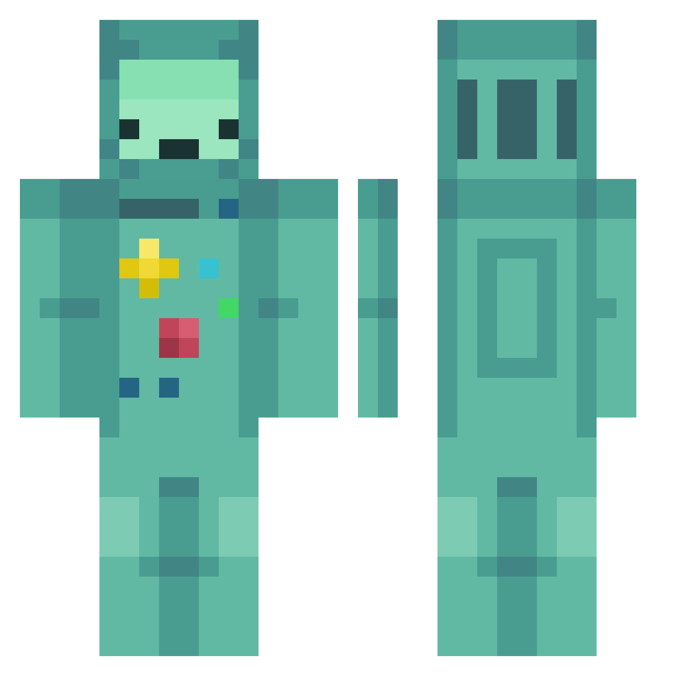 coIe Minecraft skin, front and back view