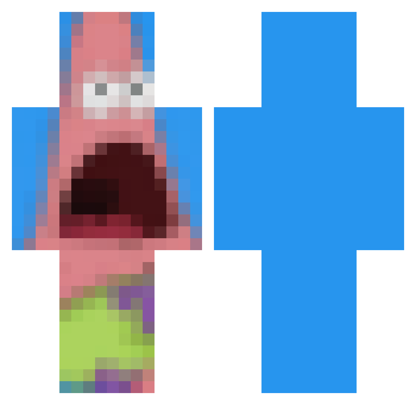 v_Kvnq Minecraft skin, front and back view