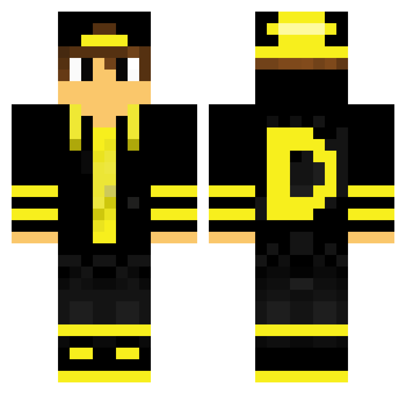 Spyrod Minecraft skin, front and back view