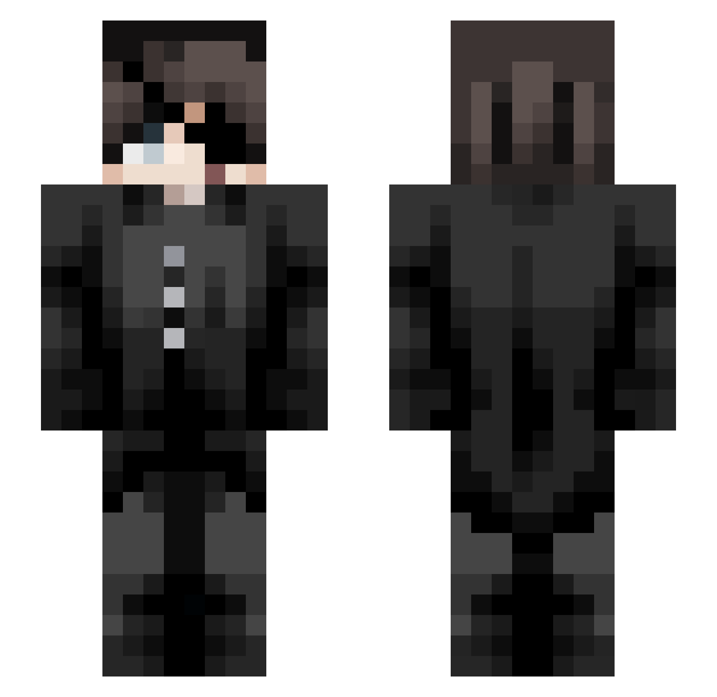 Everemore Minecraft skin, front and back view