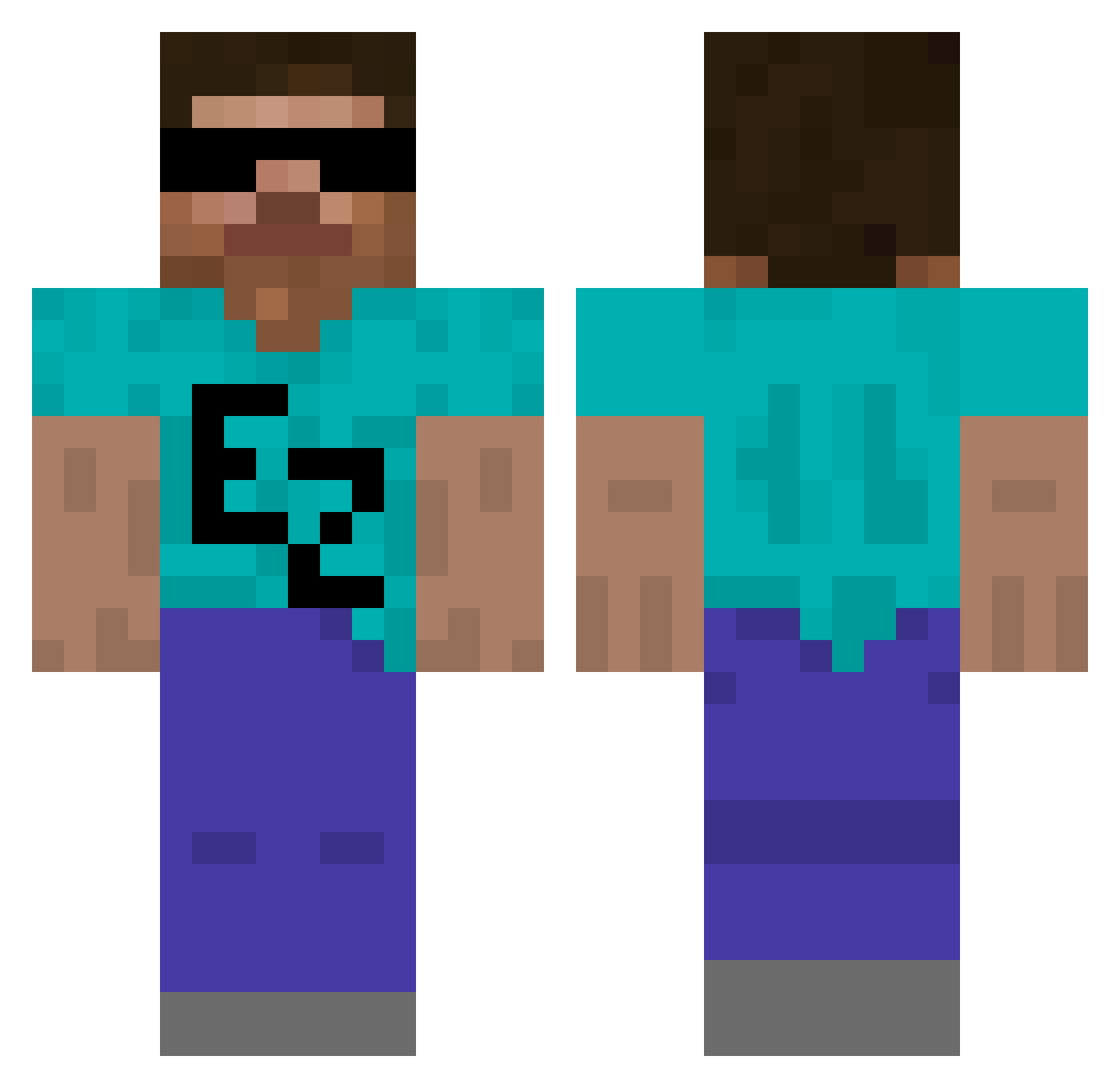 Warhammer9 Minecraft skin, front and back view