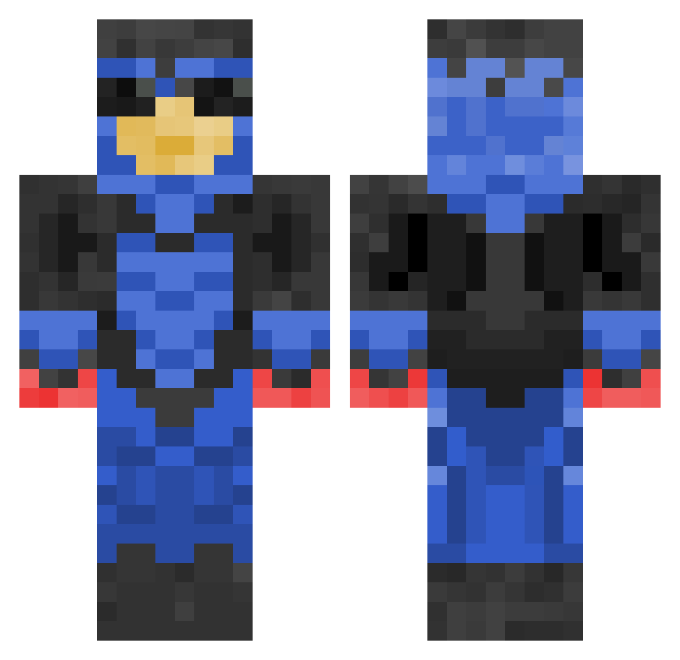KuragamiStand Minecraft skin, front and back view
