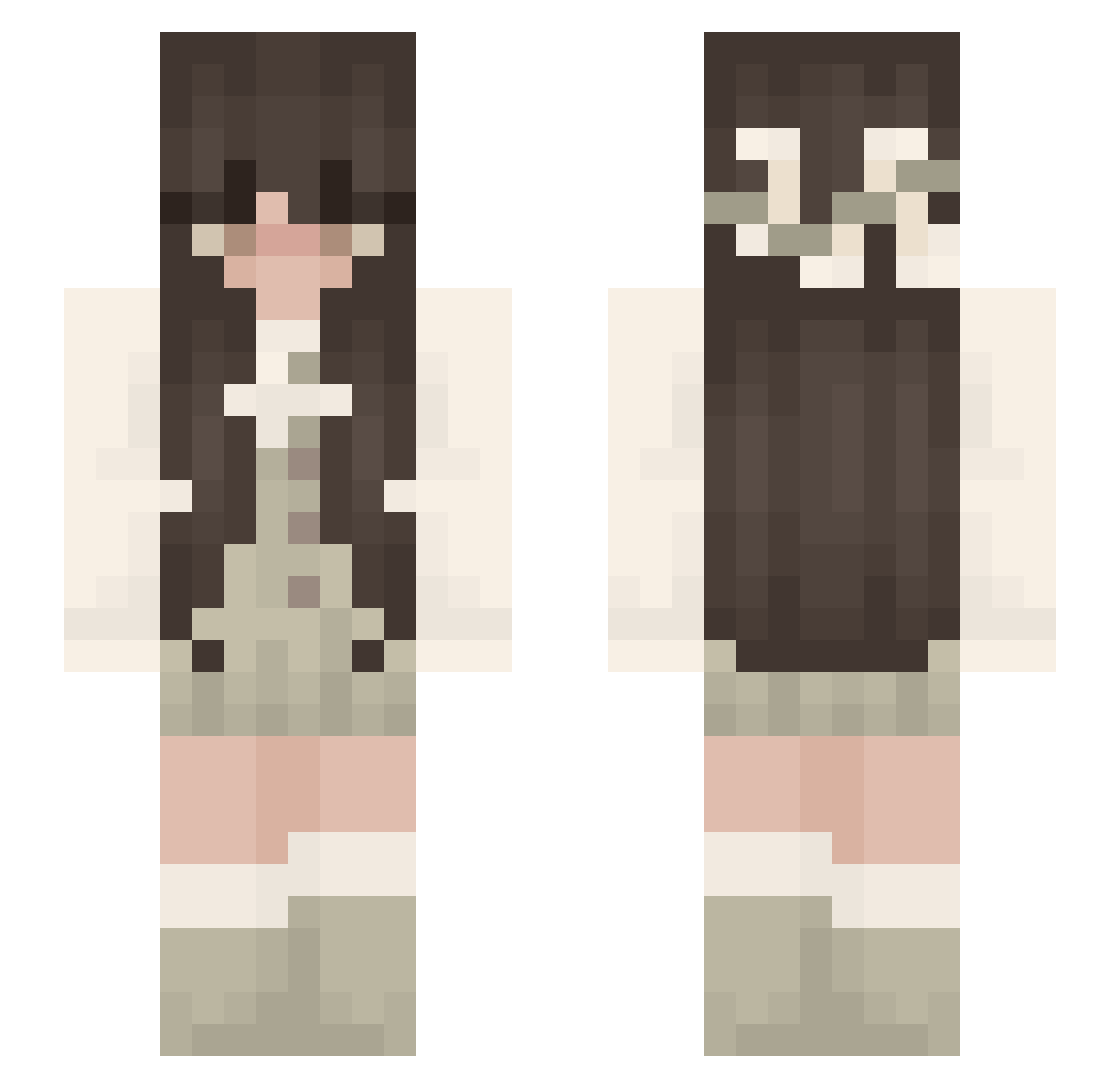 xAssshat_ Minecraft skin, front and back view