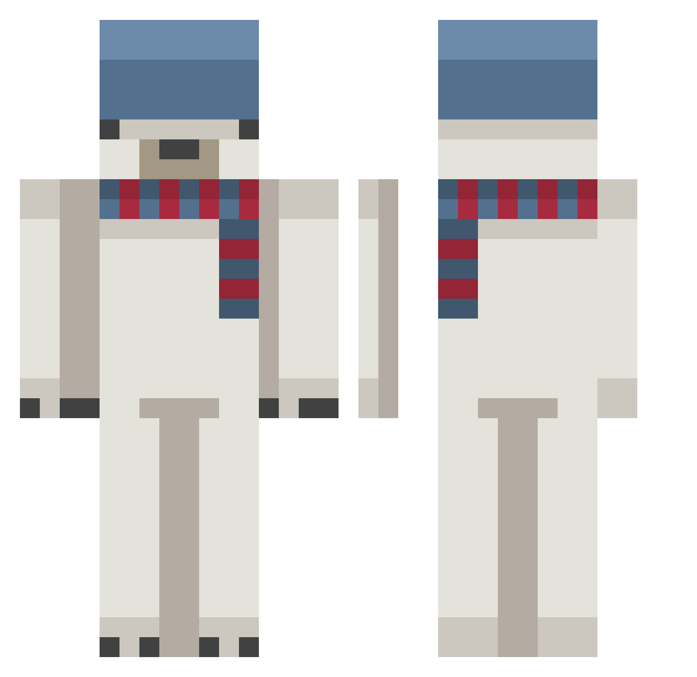 9395 Minecraft skin, front and back view