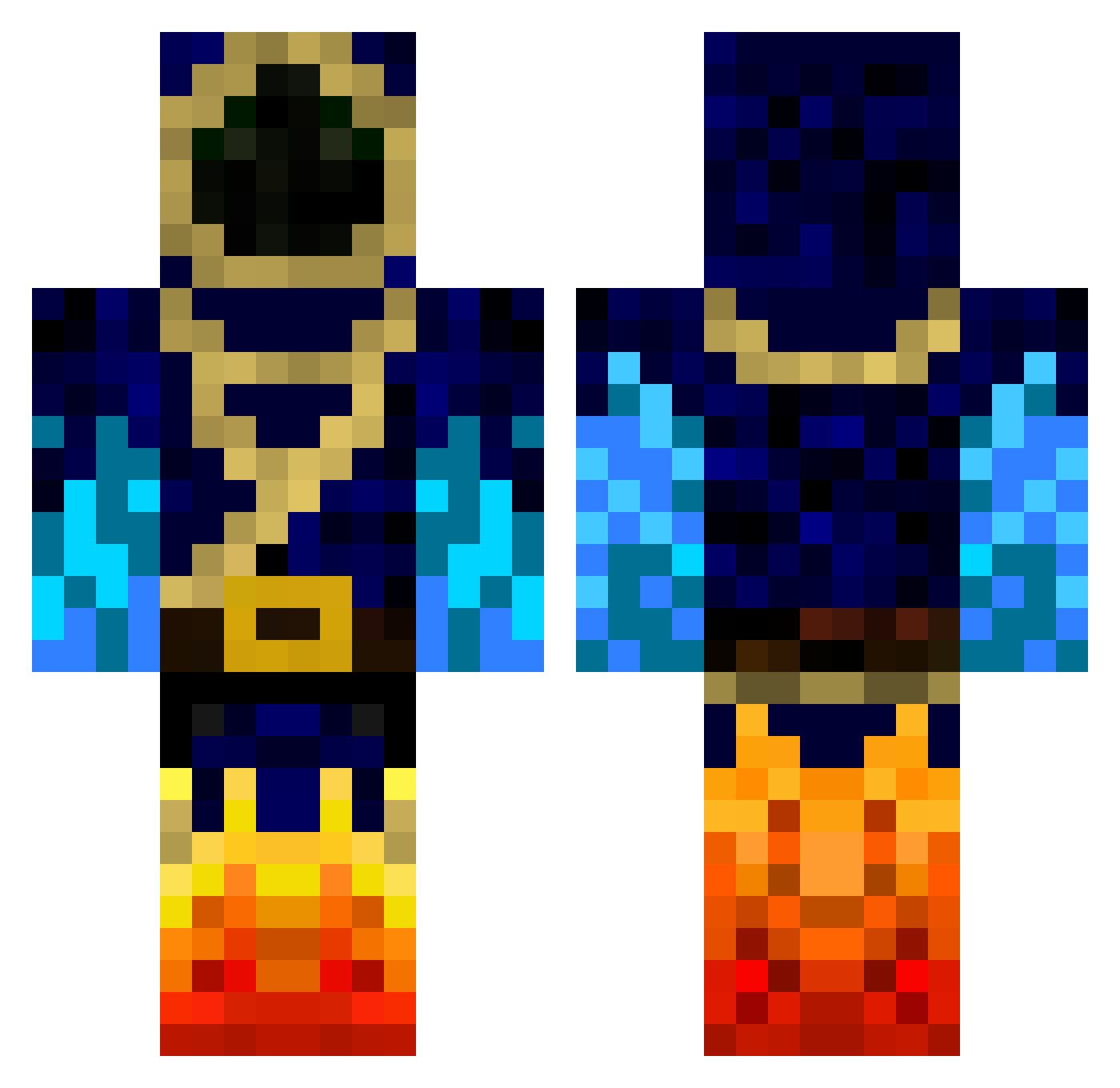 rcool124357 Minecraft skin, front and back view