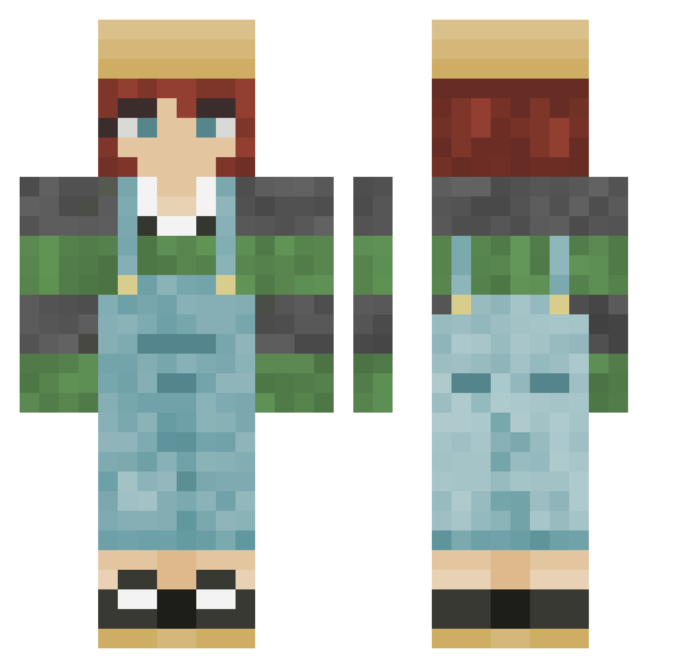 Seraphina Minecraft skin, front and back view