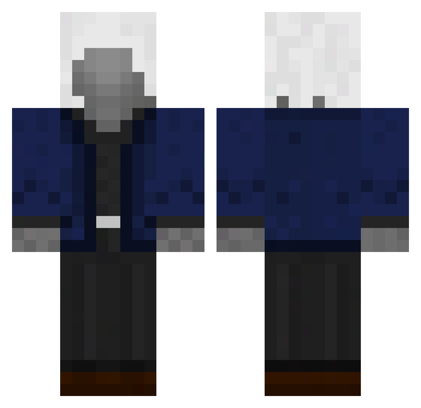 SrLancelot7 Minecraft skin, front and back view