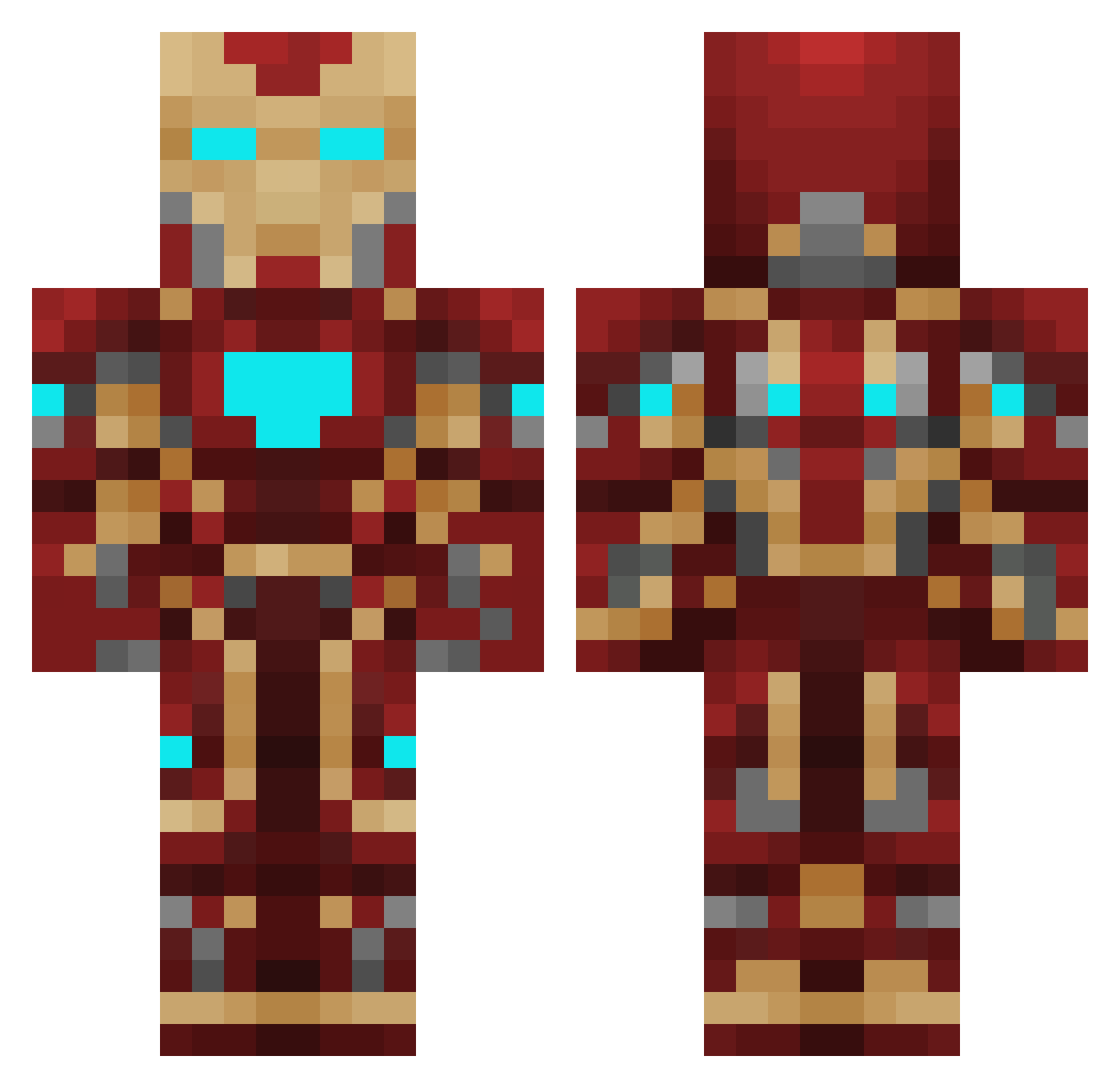Poledancei Minecraft skin, front and back view