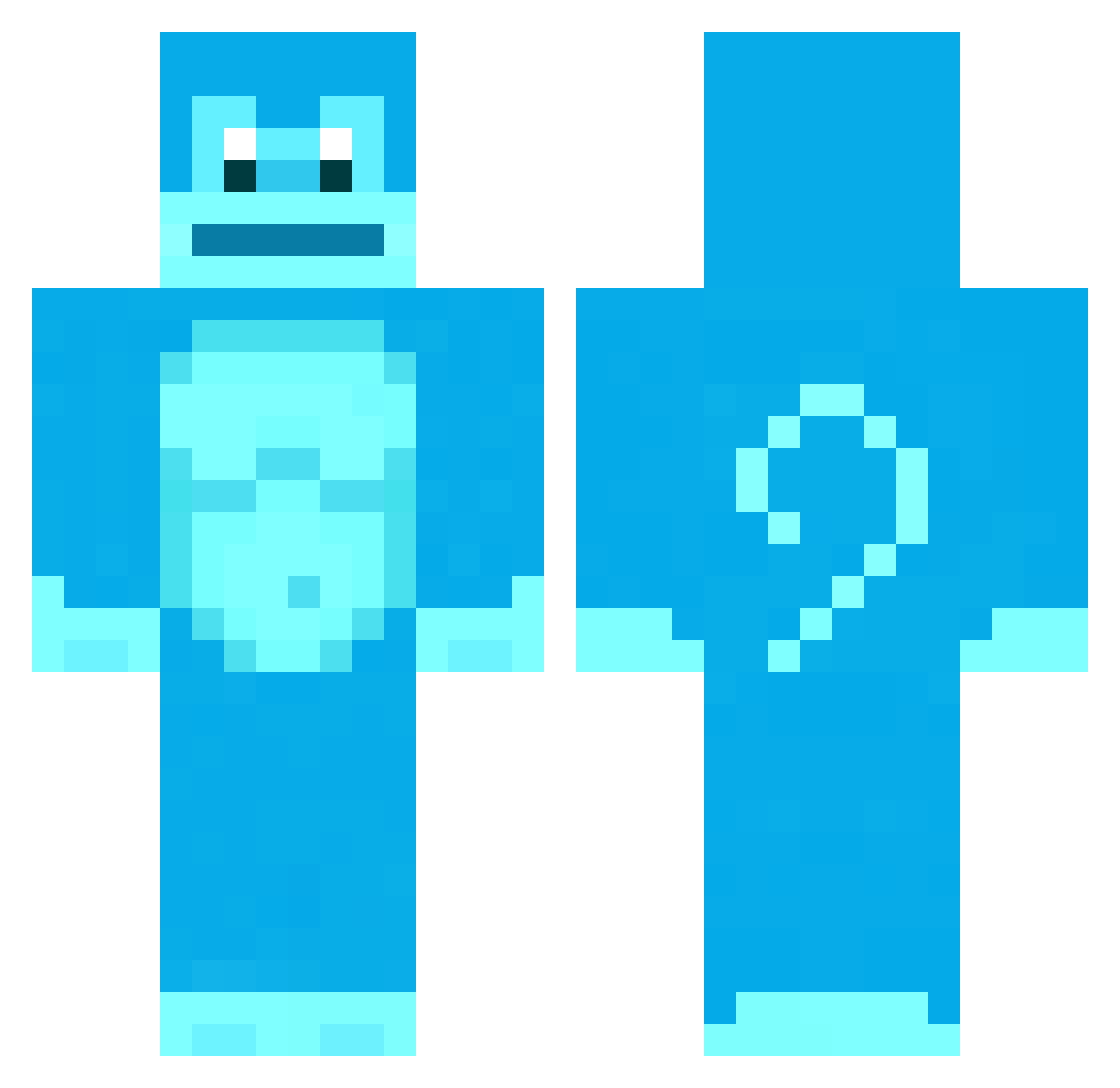 Minzolo12_Goofy Minecraft skin, front and back view