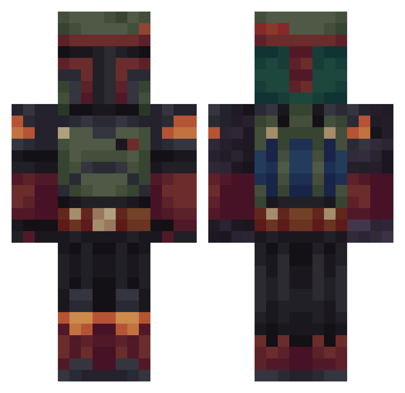 Dodogamer Minecraft skin, front and back view