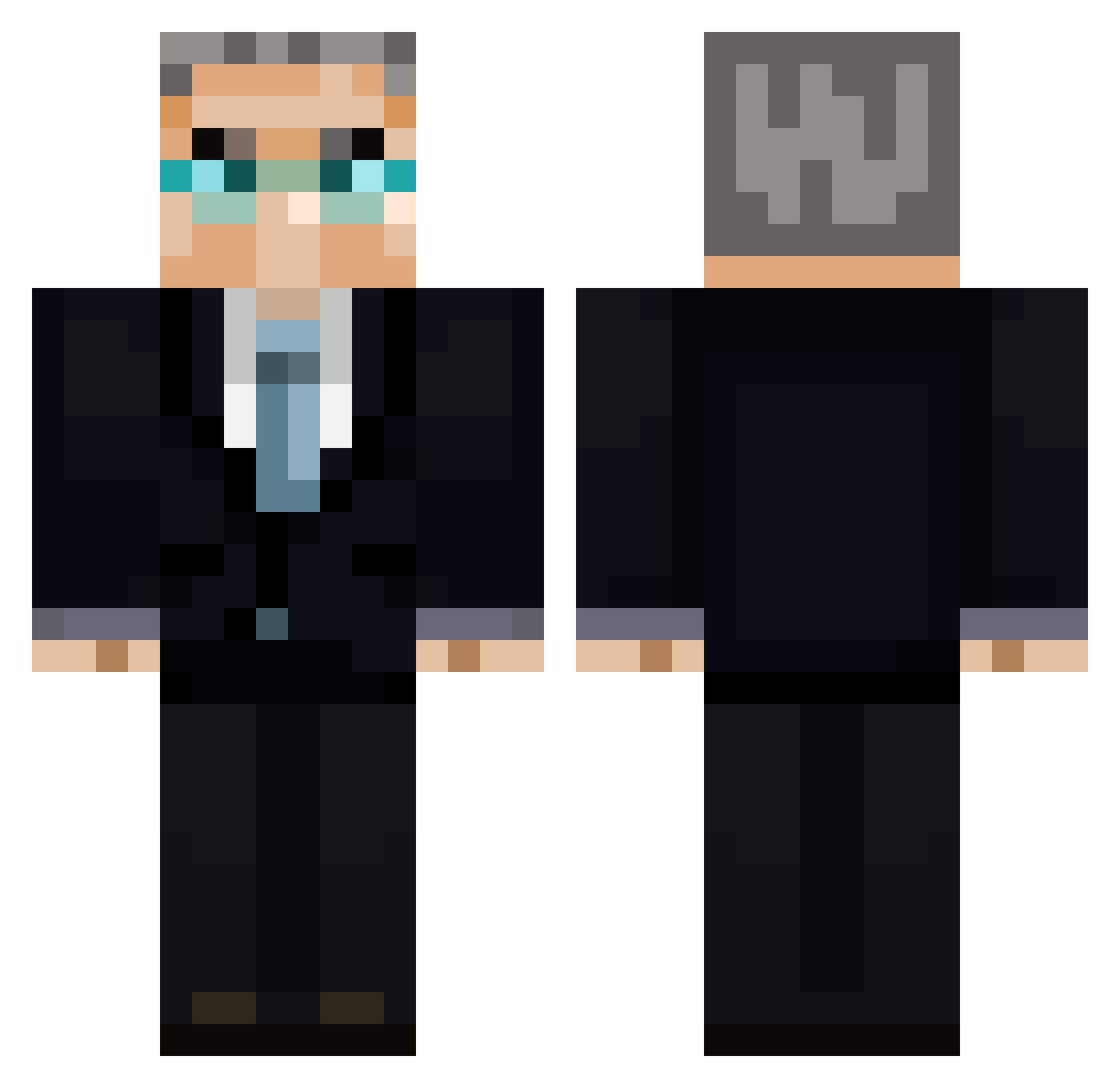 SsekJun Minecraft skin, front and back view