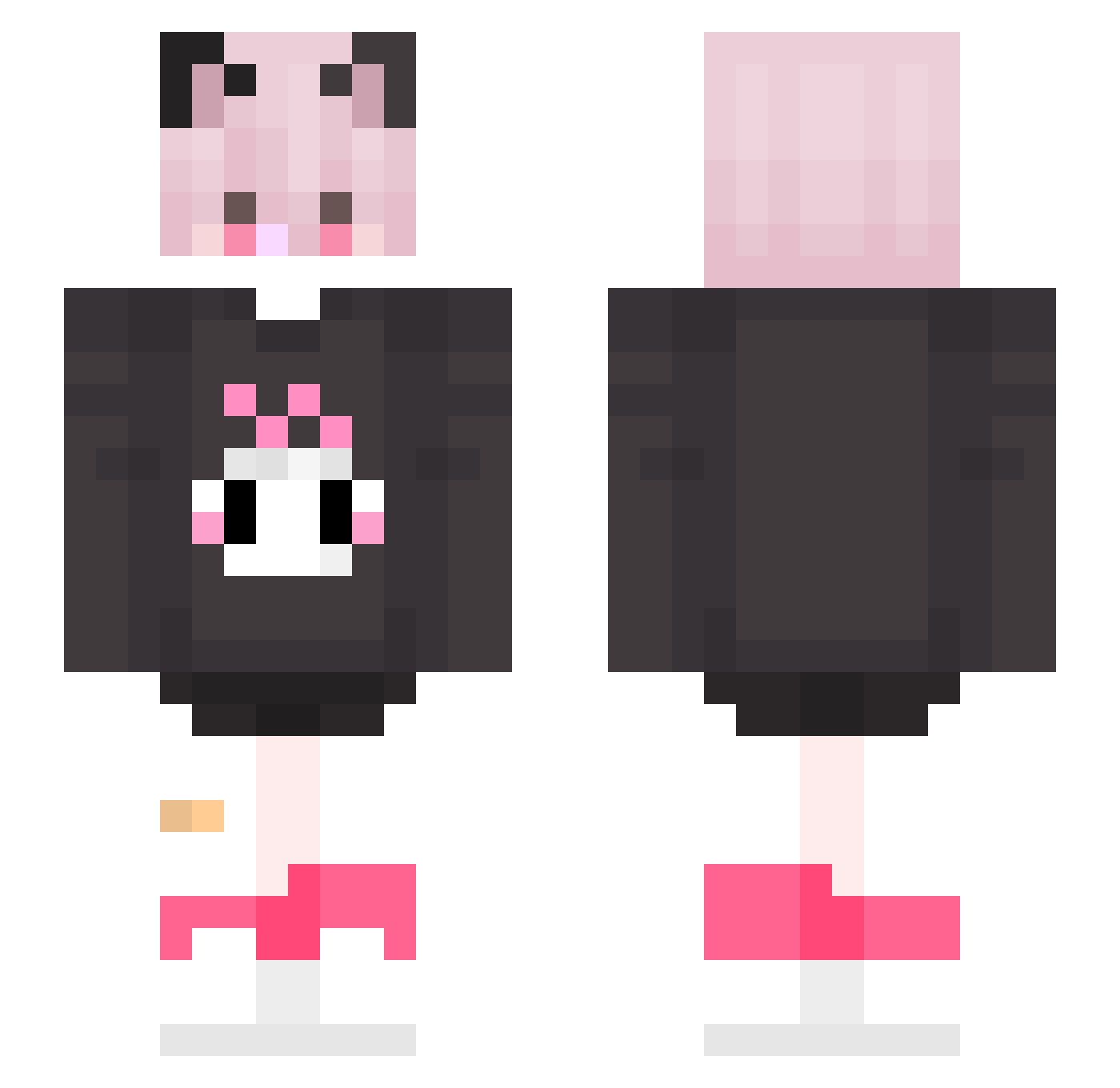 ethnen Minecraft skin, front and back view