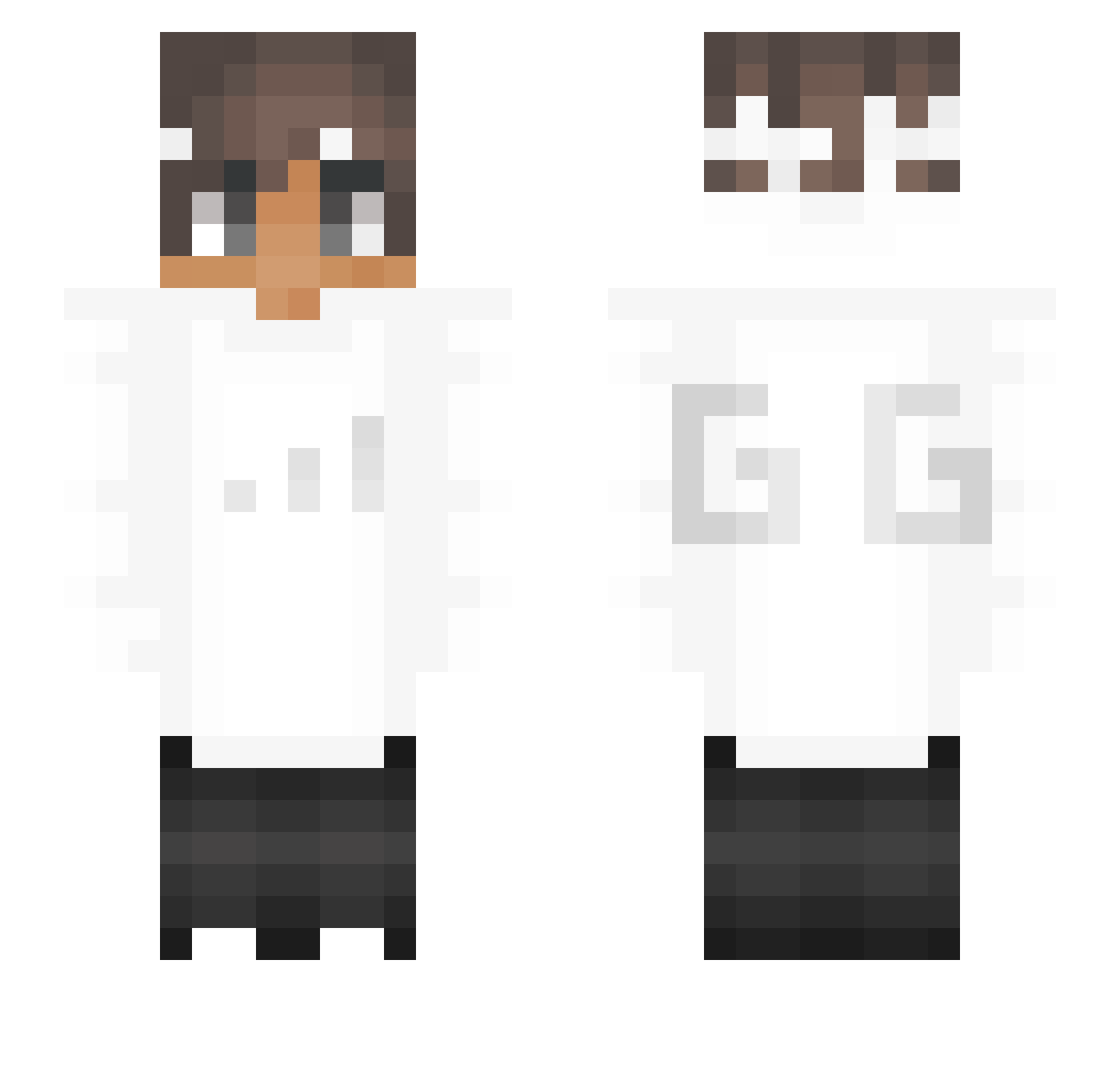 SnarlingBat58 Minecraft skin, front and back view
