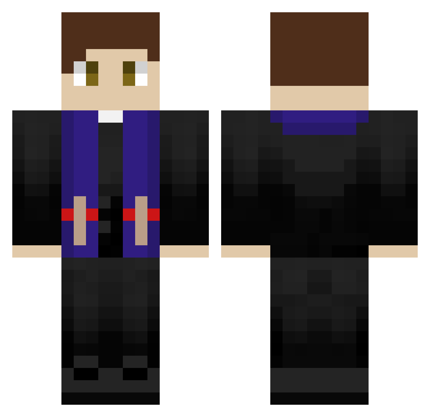 Deputized Minecraft skin, front and back view