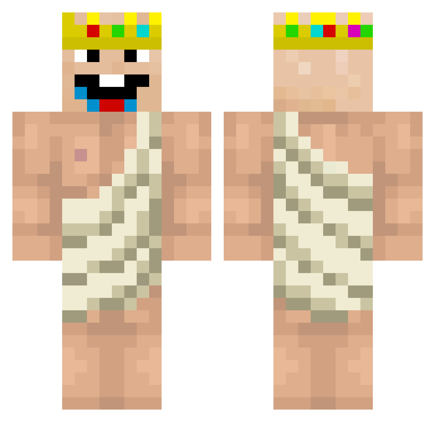 DRUMKID15 Minecraft skin, front and back view