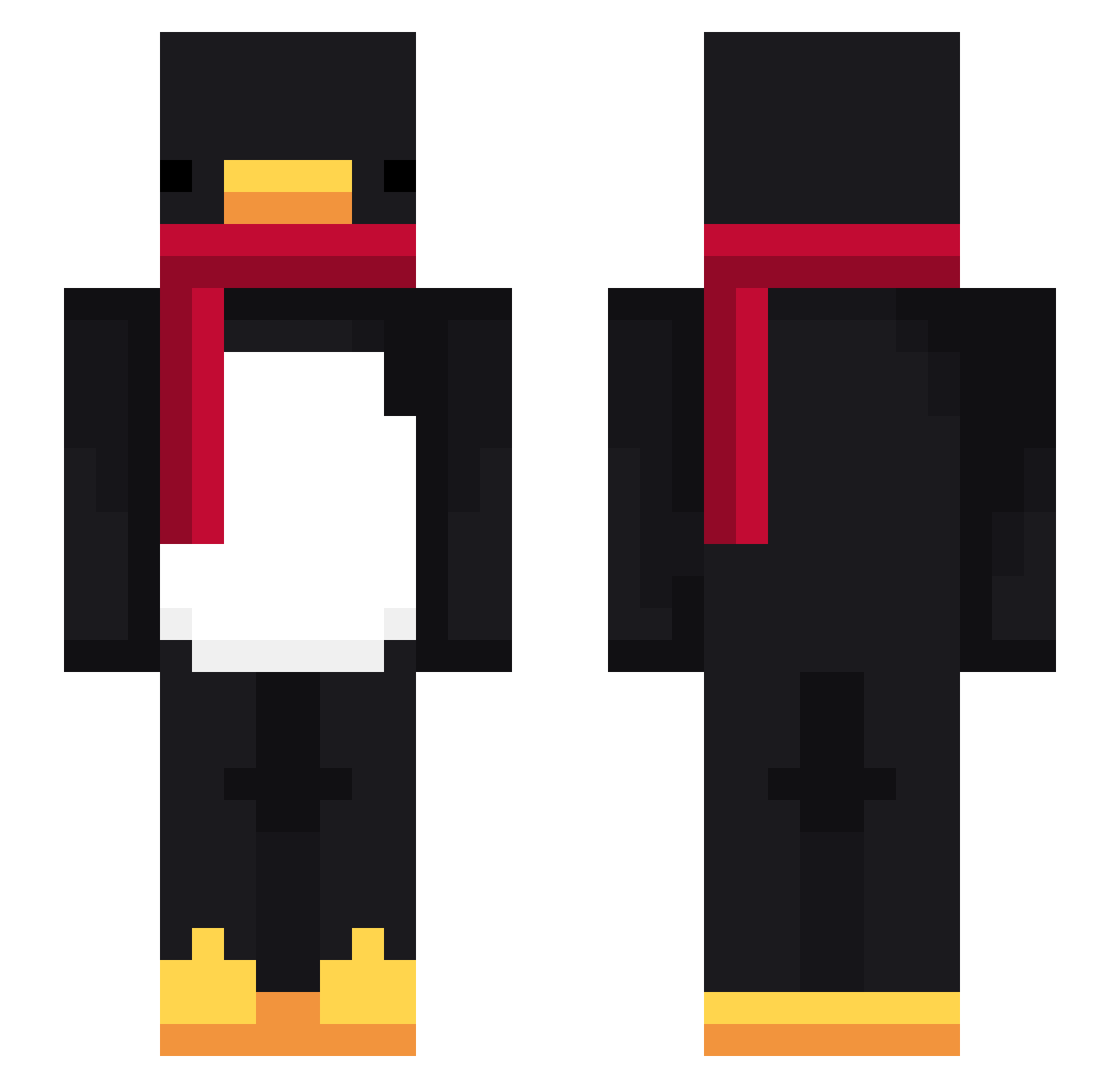 DOr43m0N Minecraft skin, front and back view