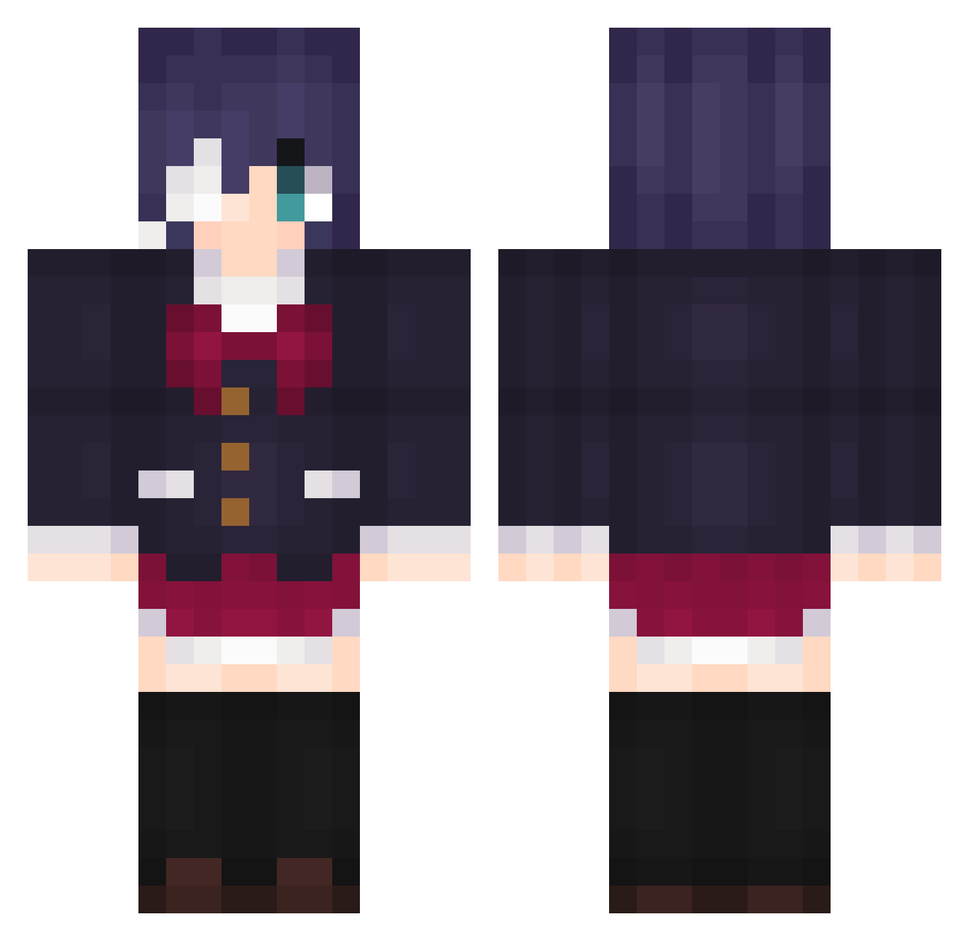 bagislam4m Minecraft skin, front and back view