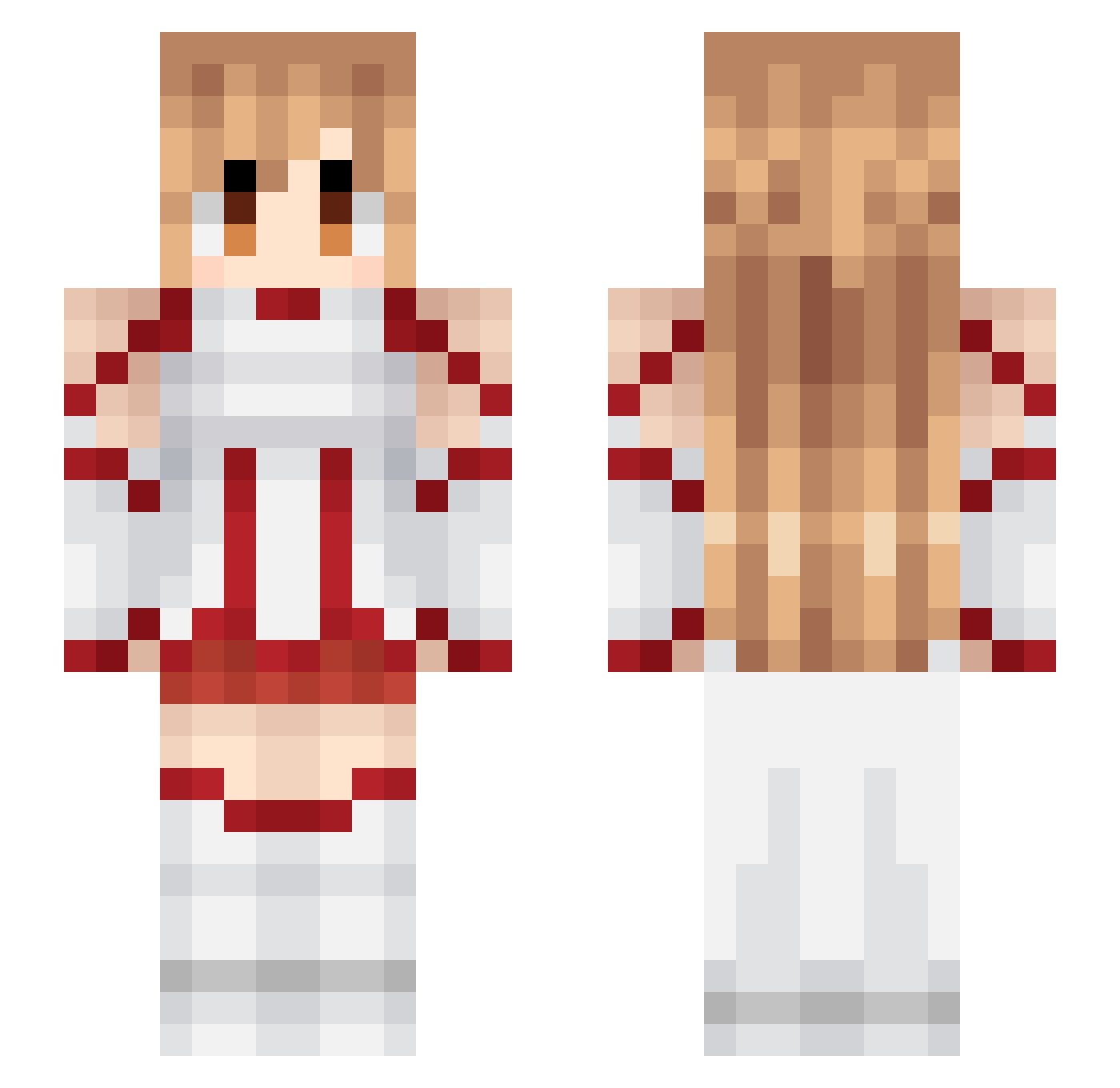 Verthingale Minecraft skin, front and back view