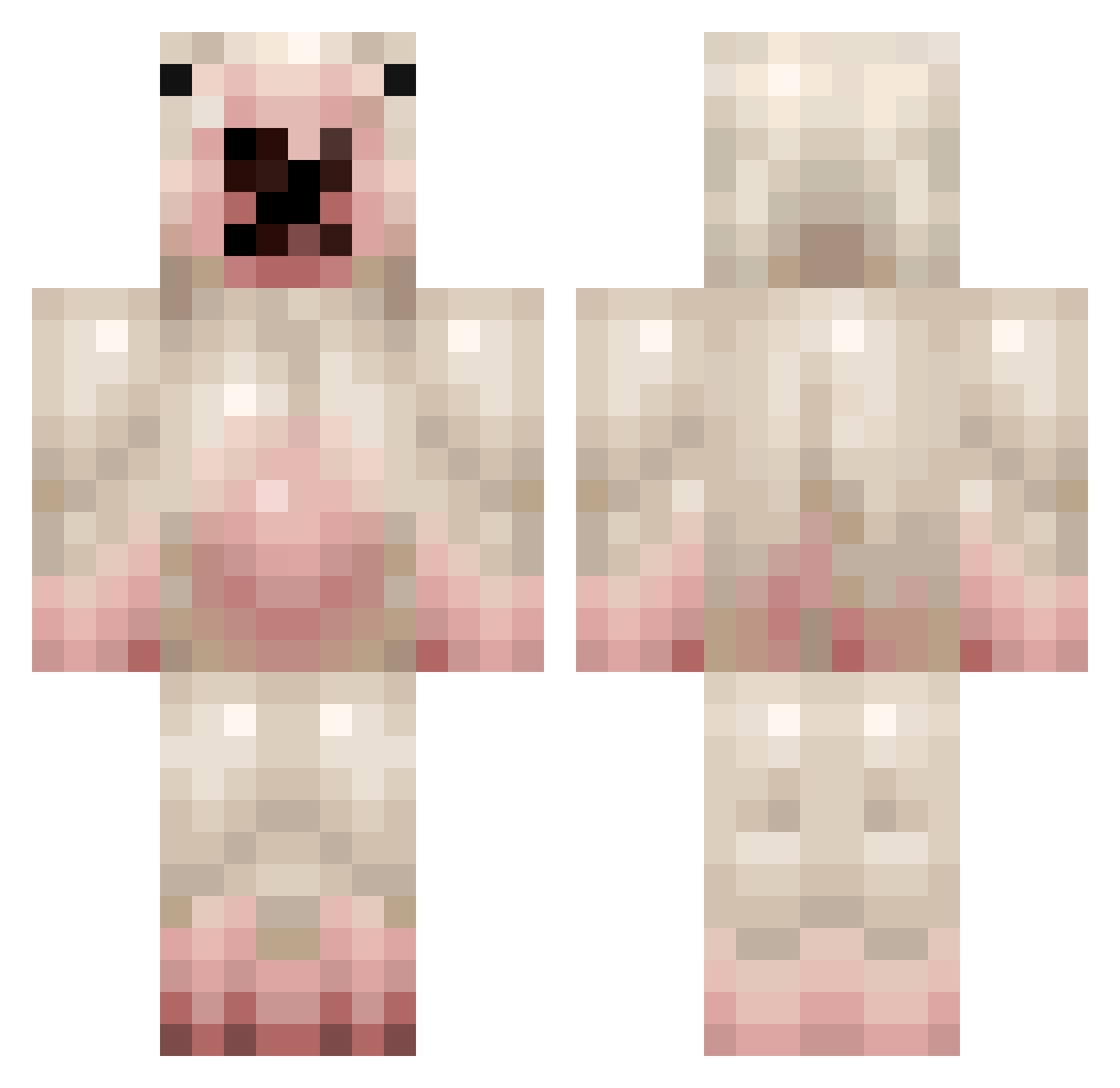 Cosmicmah Minecraft skin, front and back view