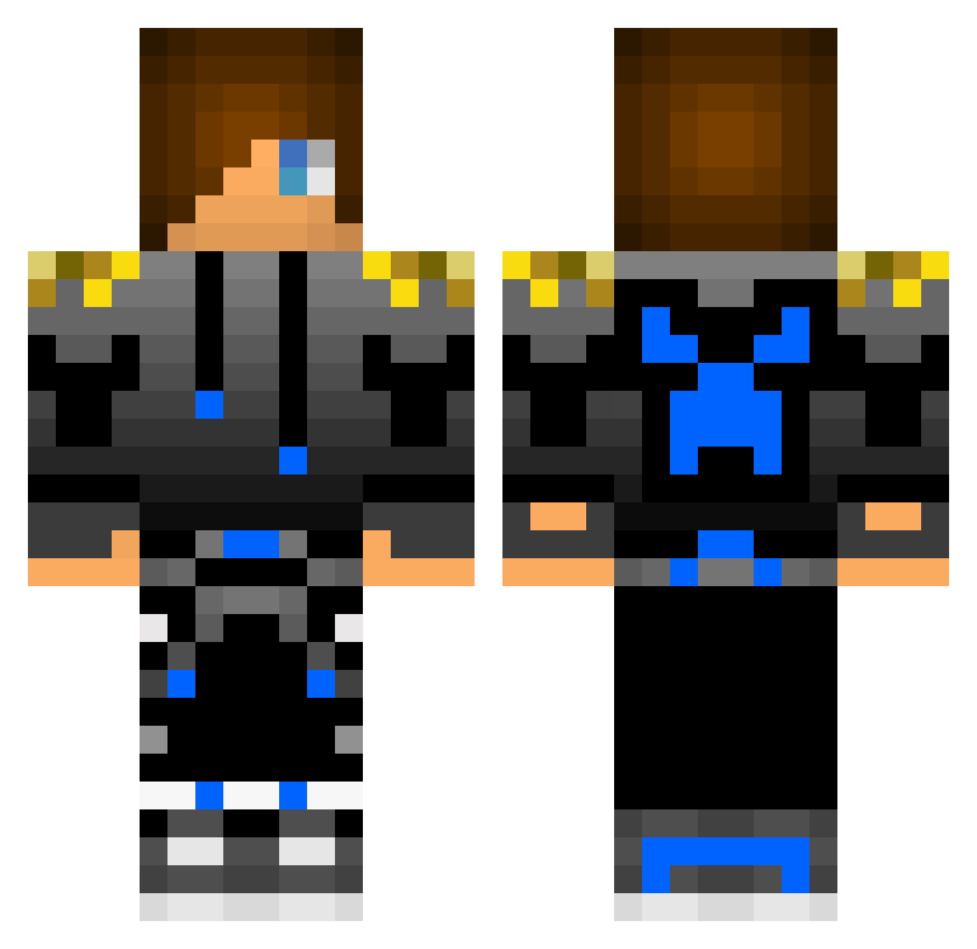 redditbeast28 Minecraft skin, front and back view