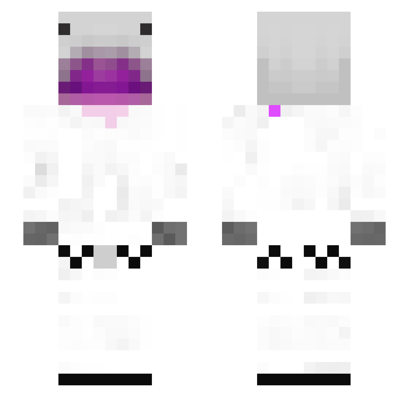 dxviant Minecraft skin, front and back view