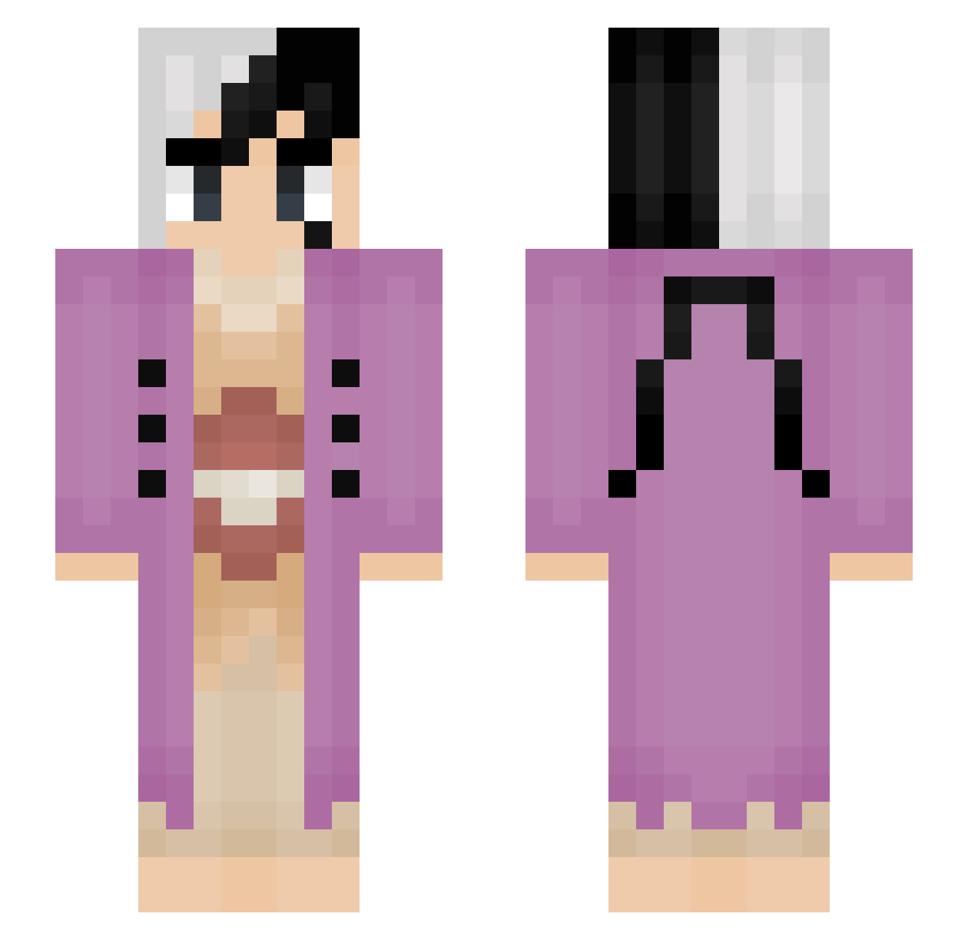 Knull_1863 Minecraft skin, front and back view
