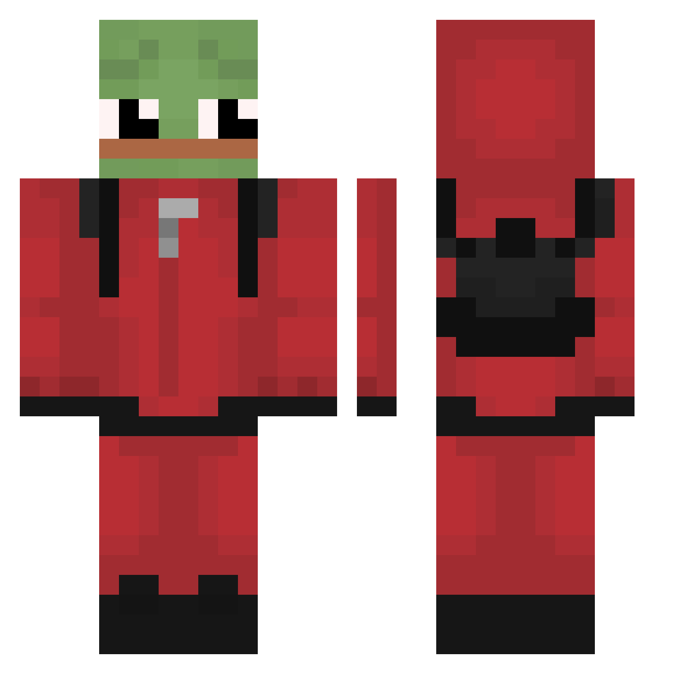 FL4KZER0 Minecraft skin, front and back view