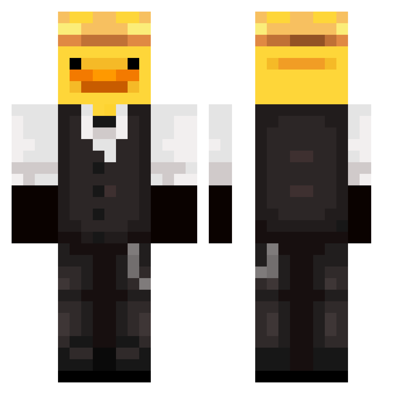 baoyong Minecraft skin, front and back view