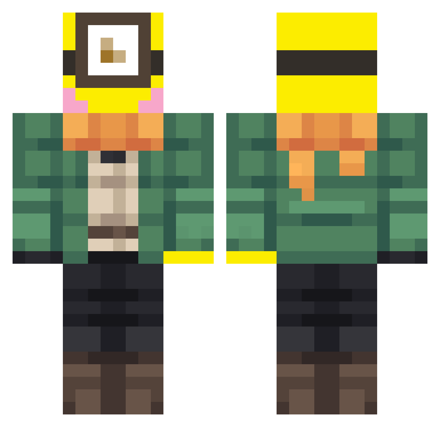 minionchikk Minecraft skin, front and back view