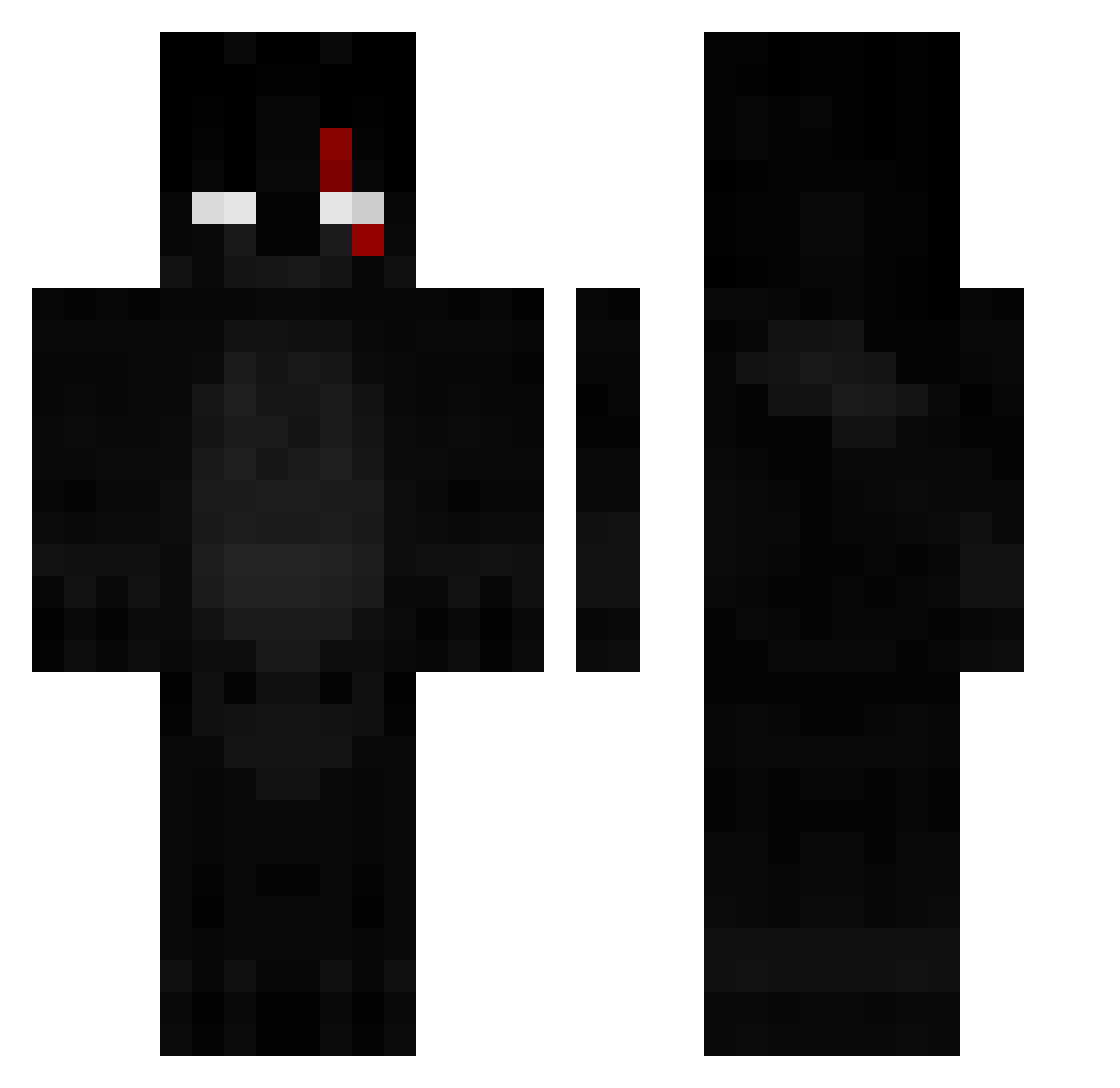 DANGEROUSMooner Minecraft skin, front and back view
