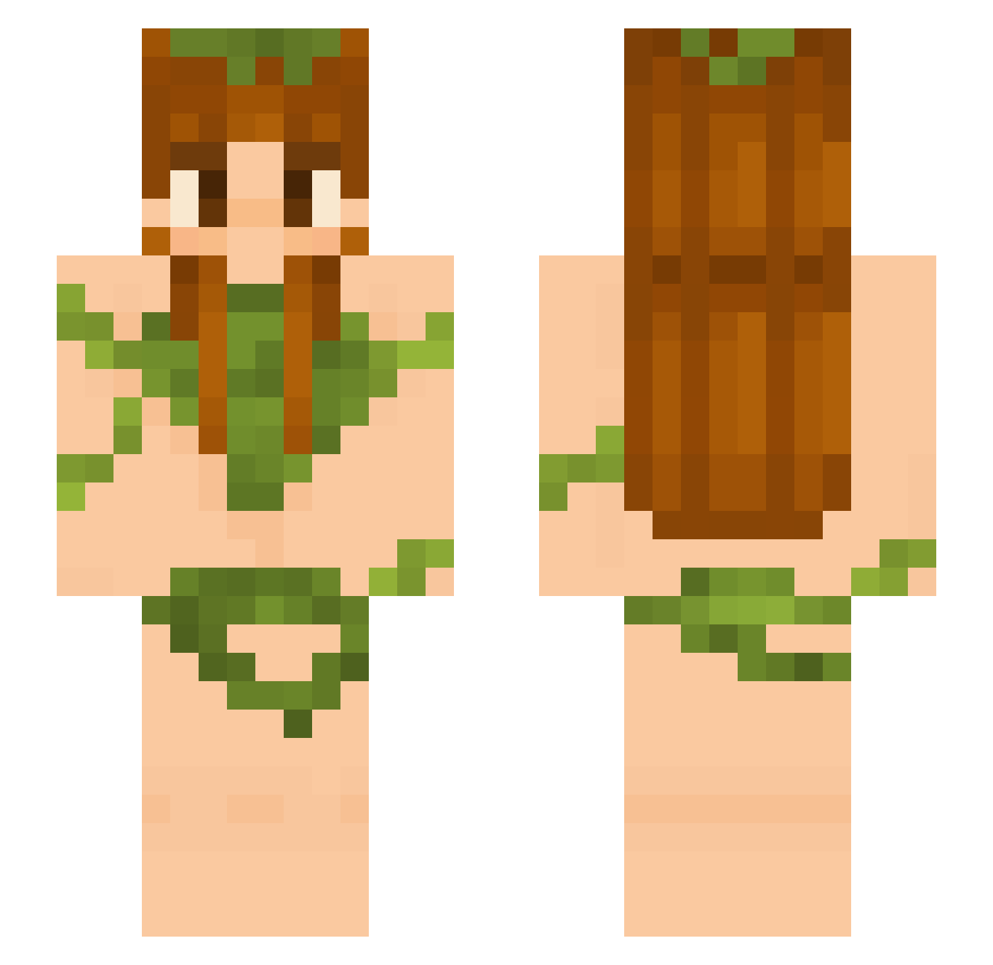 RealViridian Minecraft skin, front and back view