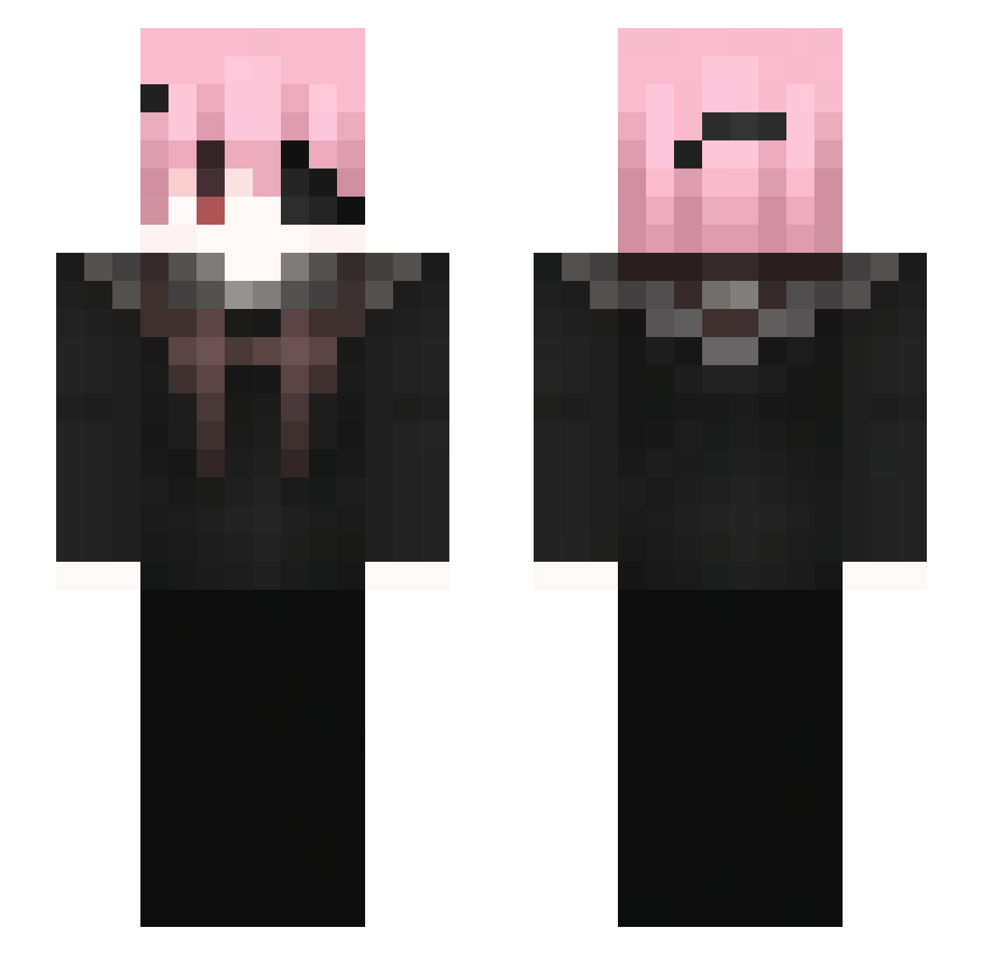 sinny_xs Minecraft skin, front and back view