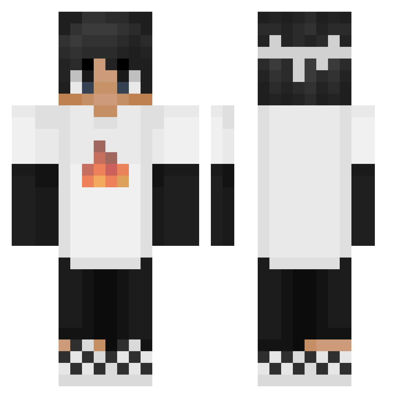 zhw6219 Minecraft skin, front and back view