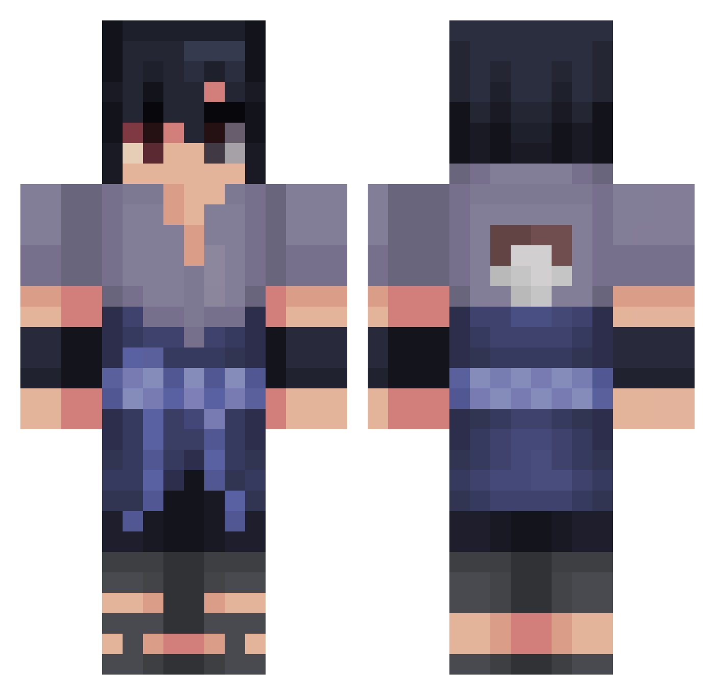 rudy6 Minecraft skin, front and back view