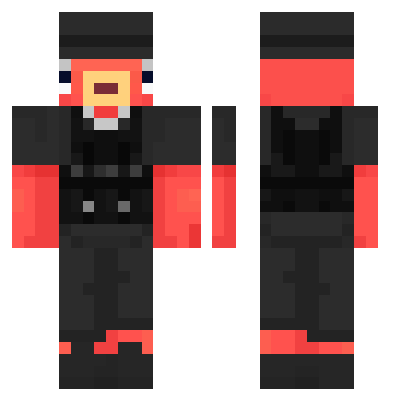 YAPRAKSEVER Minecraft skin, front and back view