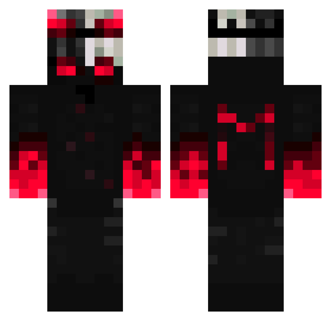 Sakiei Minecraft skin, front and back view
