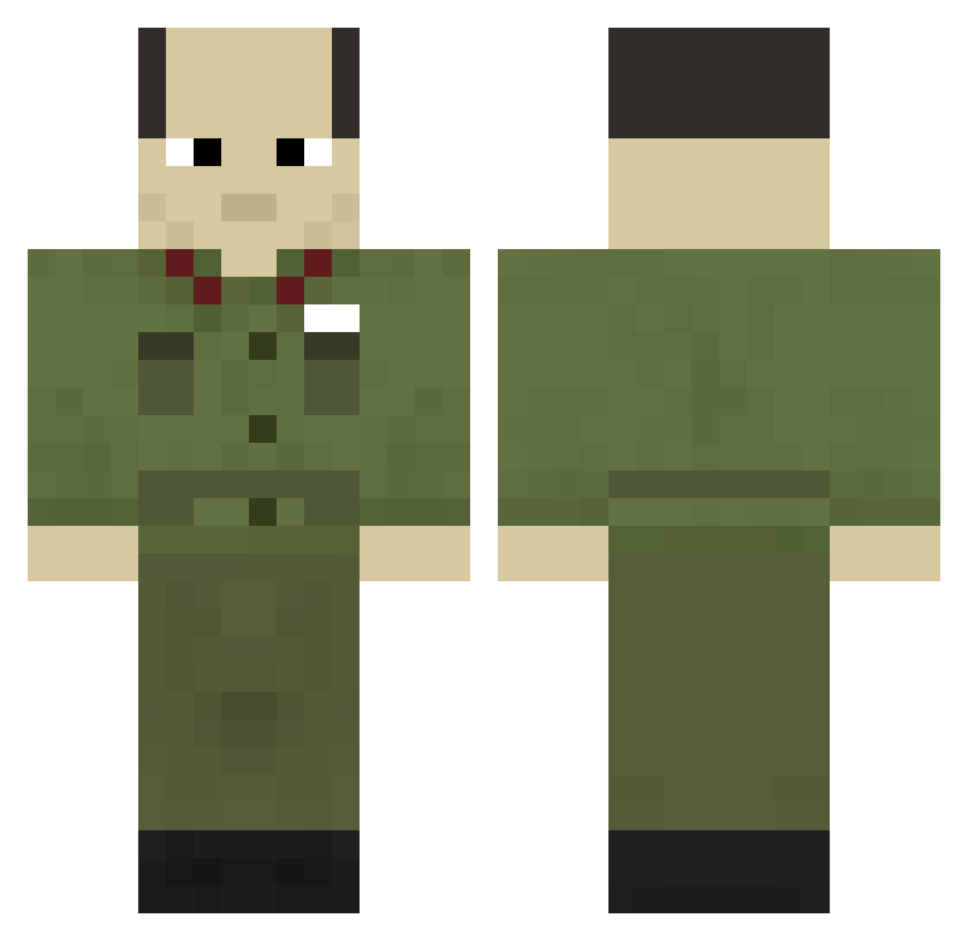hairy_balls89 Minecraft skin, front and back view