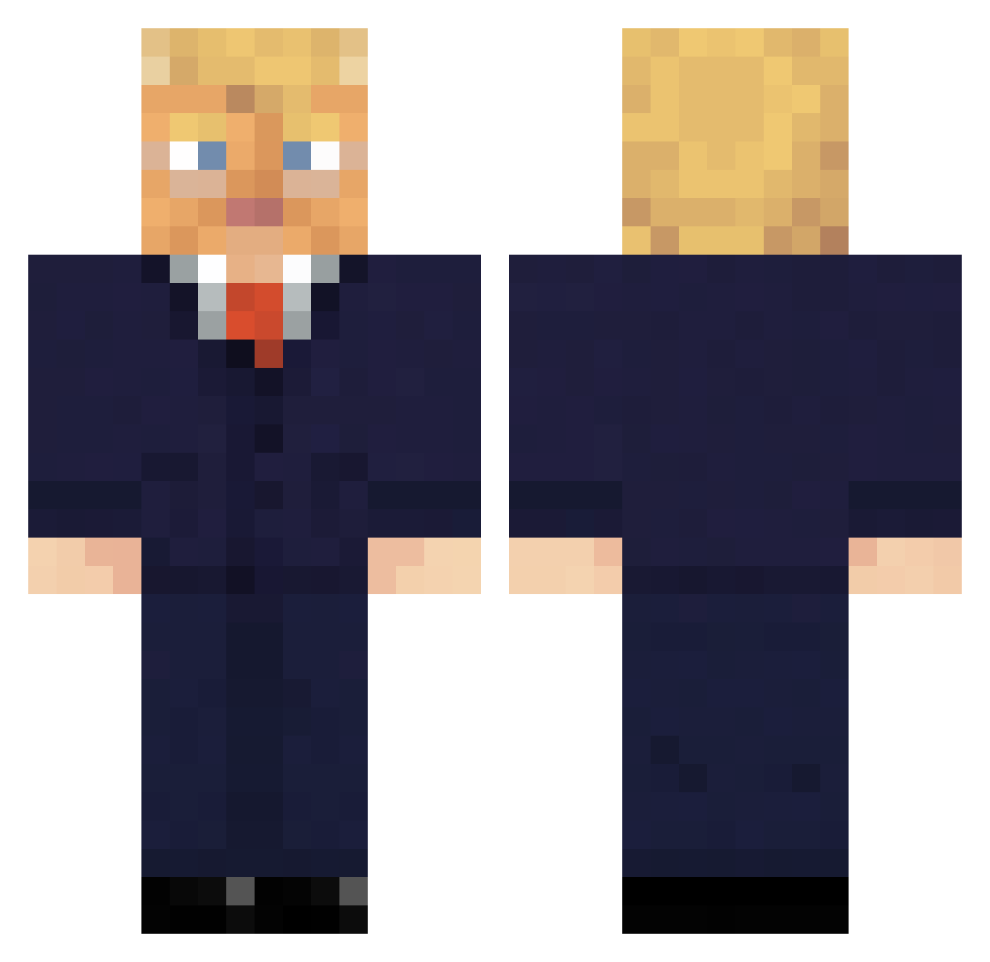 davendude400 Minecraft skin, front and back view